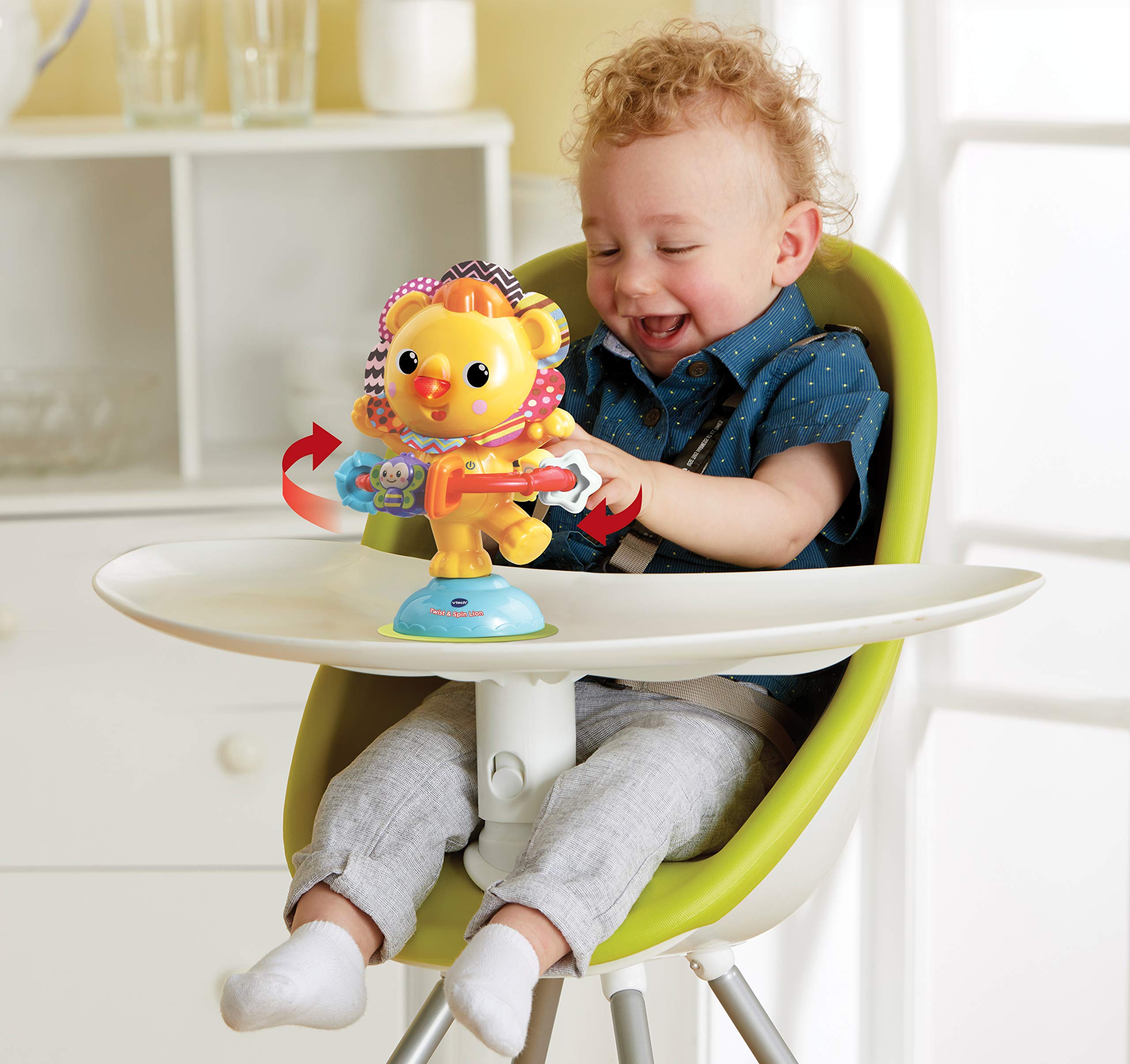 VTech Twist and Spin Lion - Interactive Musical Toy with Lights & Suction Cup for 6+ Months 7