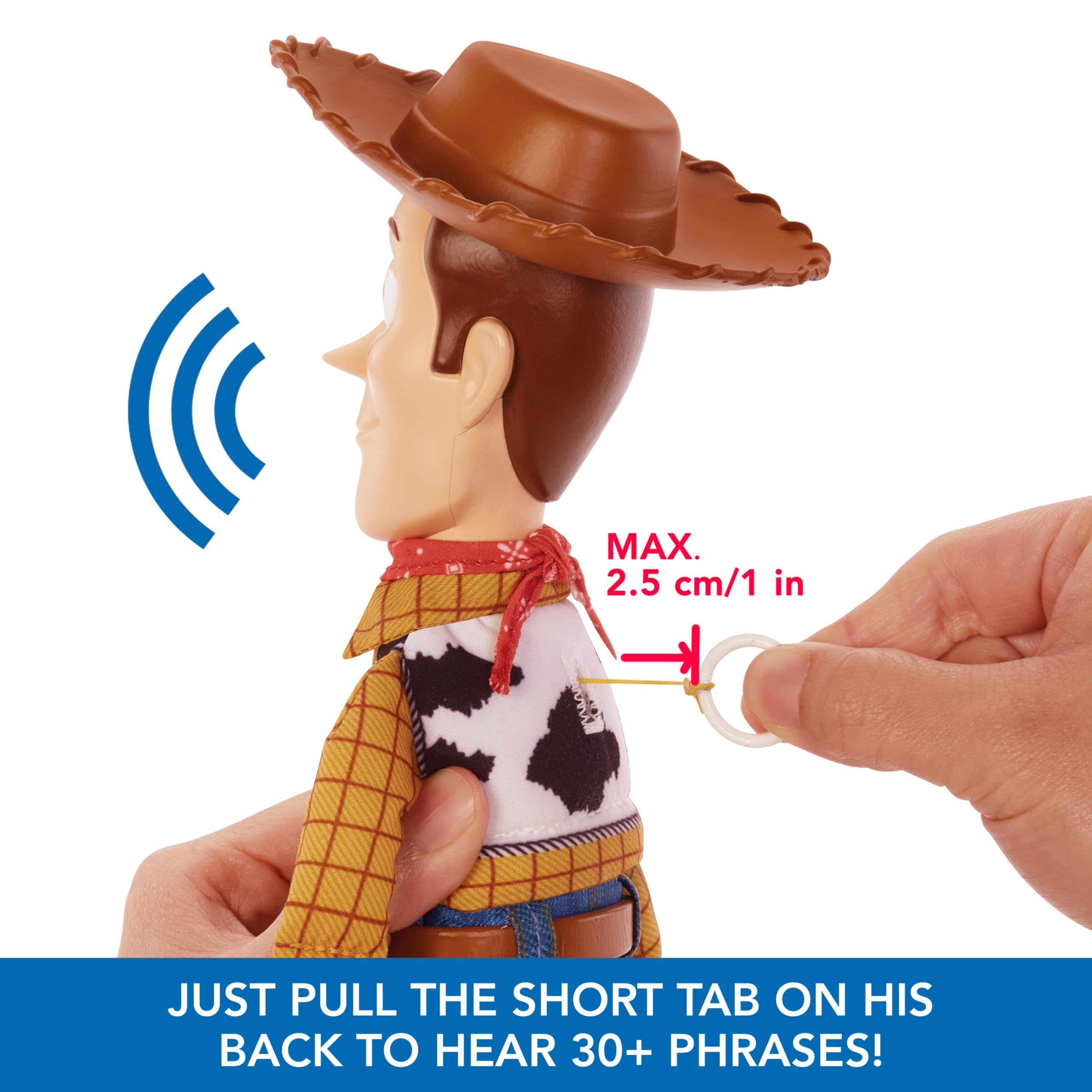 Mattel Disney Pixar Toy Story Roundup Fun Woody Talking Posable Figure - 12 Inch, 30+ Phrases 7