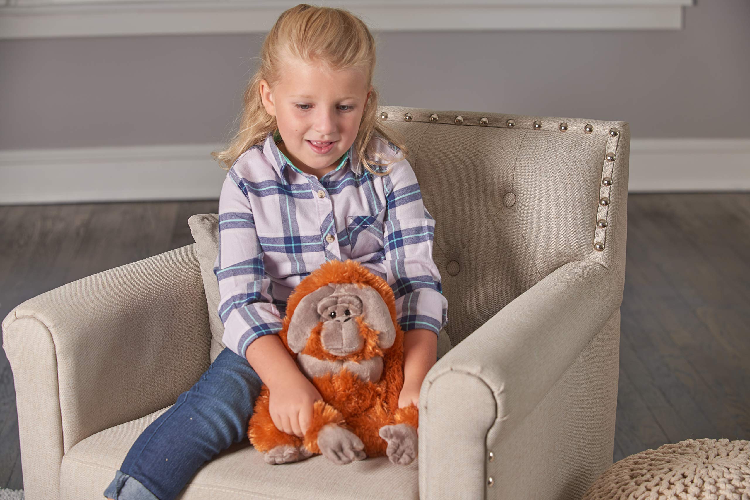 WILD REPUBLIC Cuddlekins Orangutan Plush Soft Toy - 30 cm Brown Polyester 3