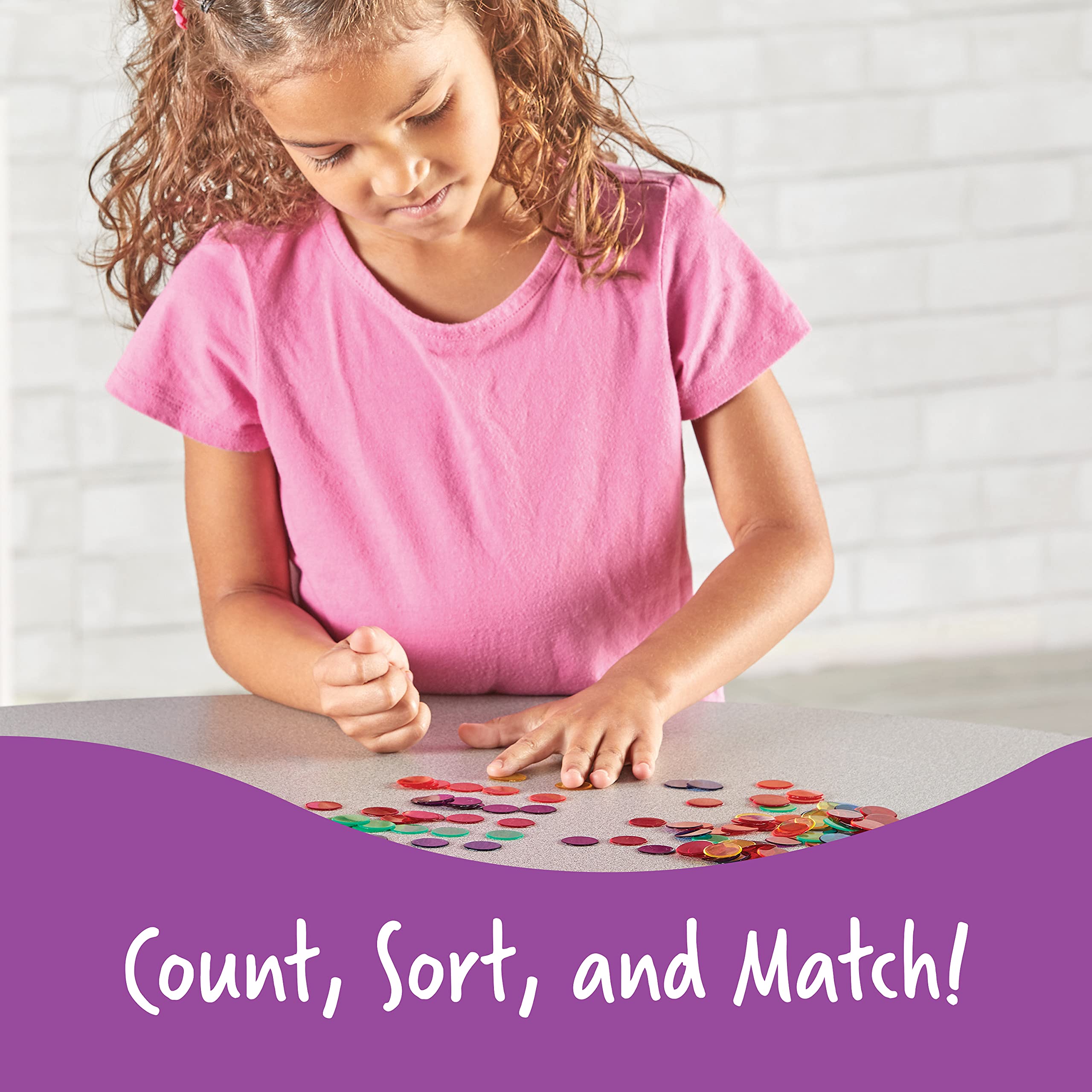 Learning Resources Transparent Count游戏副本 (6 Colors) - 250pcs Educational Math Counters 10