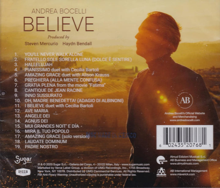 BELIEVE **2 BONUS TRACKS** - CD Album with Exclusive Bonus Tracks