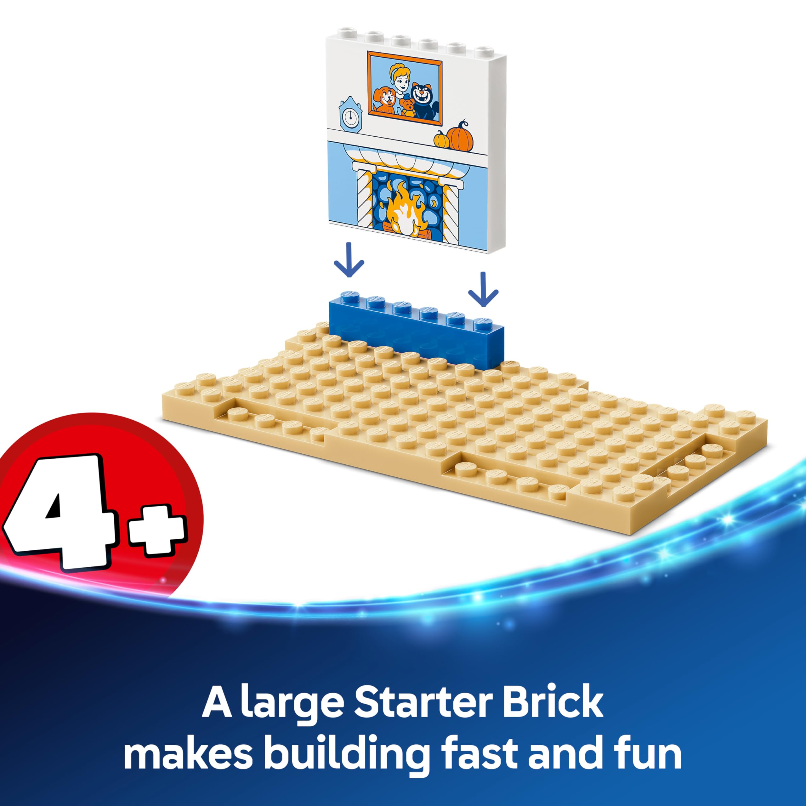 LEGO Disney Princess Cinderella Animal Friends Castle Toy Set 43283 for Ages 4+ | Starter Brick Building Set 3