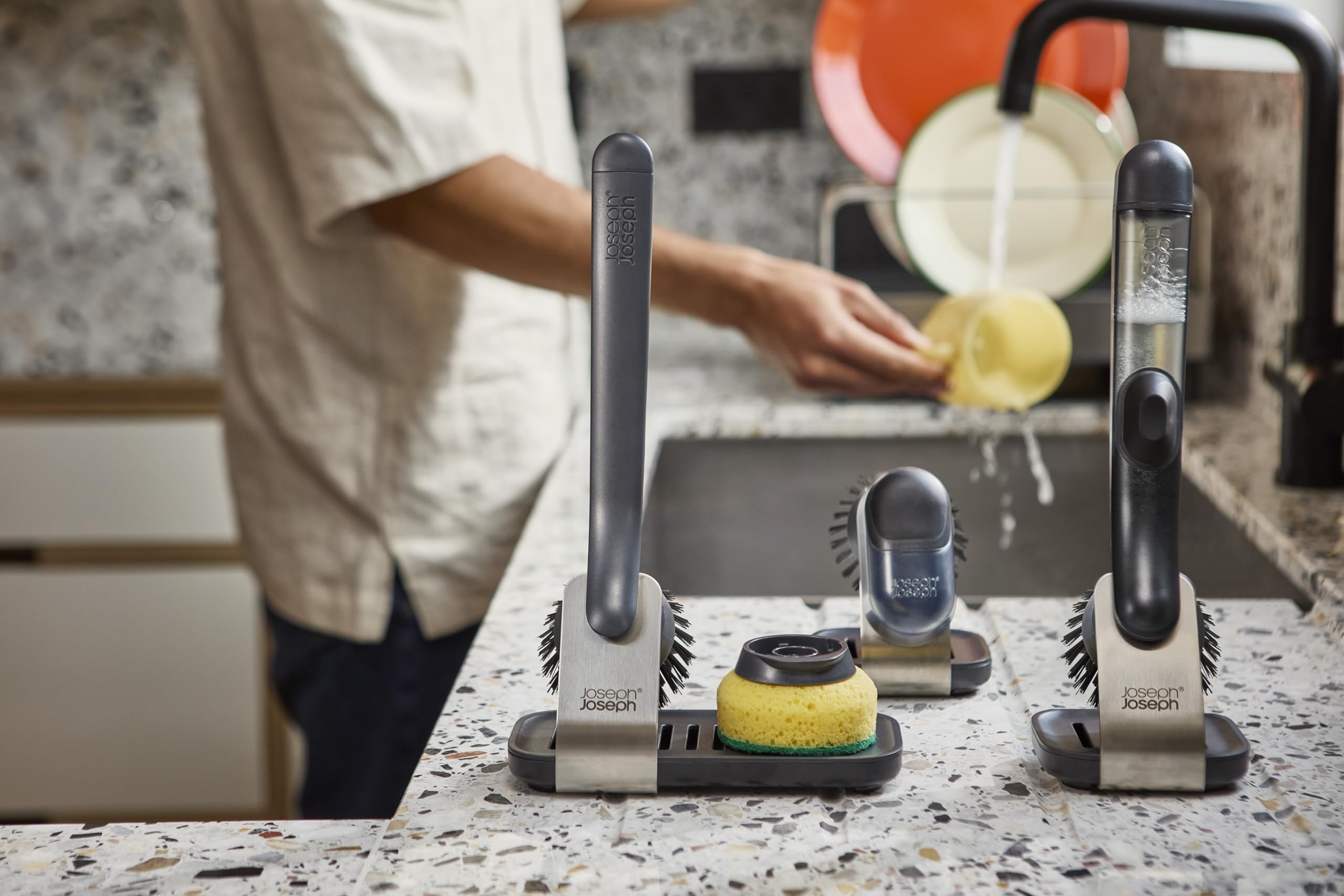 Joseph Joseph SinkTech Kitchen Sponge Replacement Heads - Pack of 2, Yellow 5