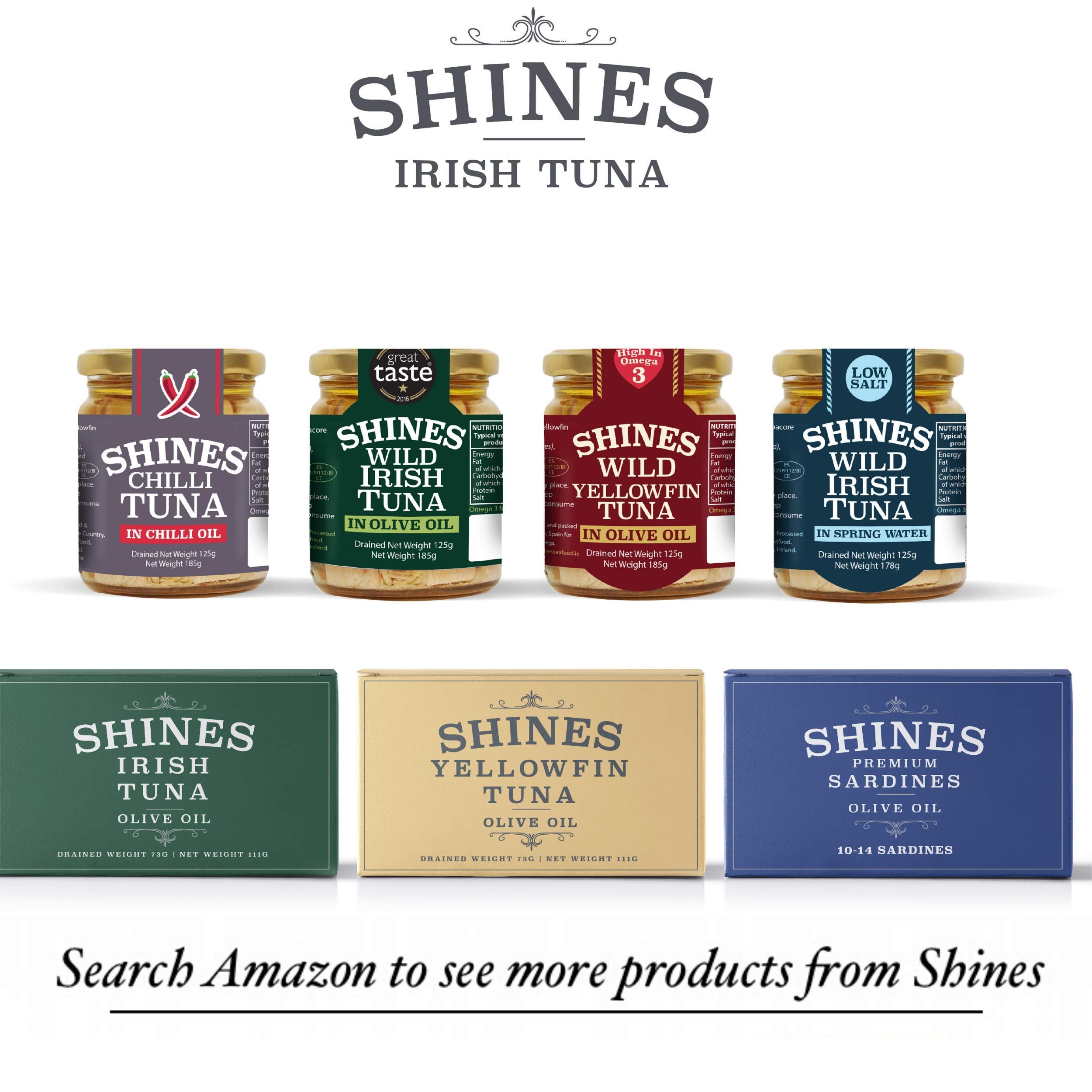 Shines Tinned Irish Sardines in Water - 12 x 106g Cans 3