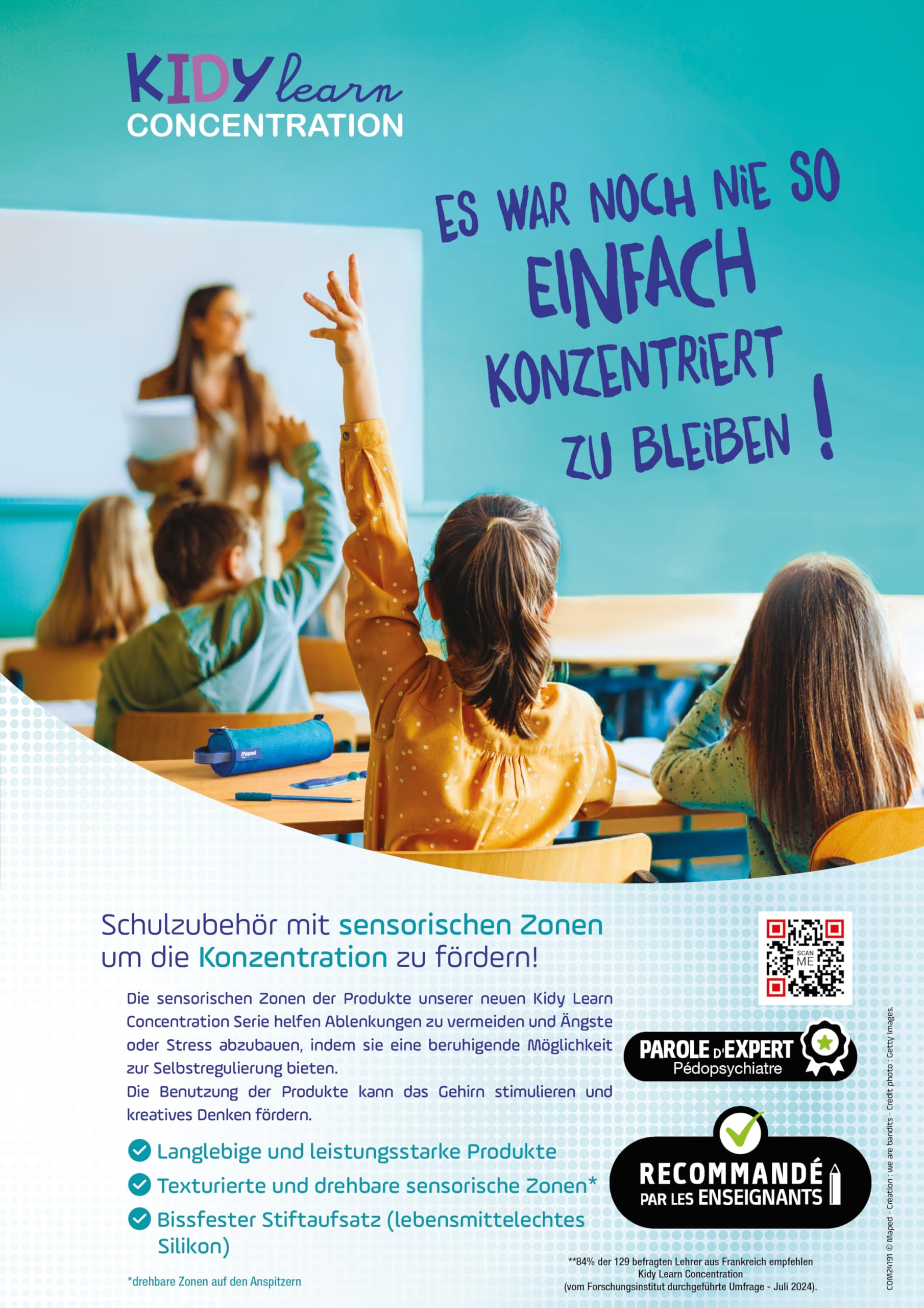 Maped Kidy Learn Concentration Erasers Pack of 2 - Textured Surface for Focus & Grip 9