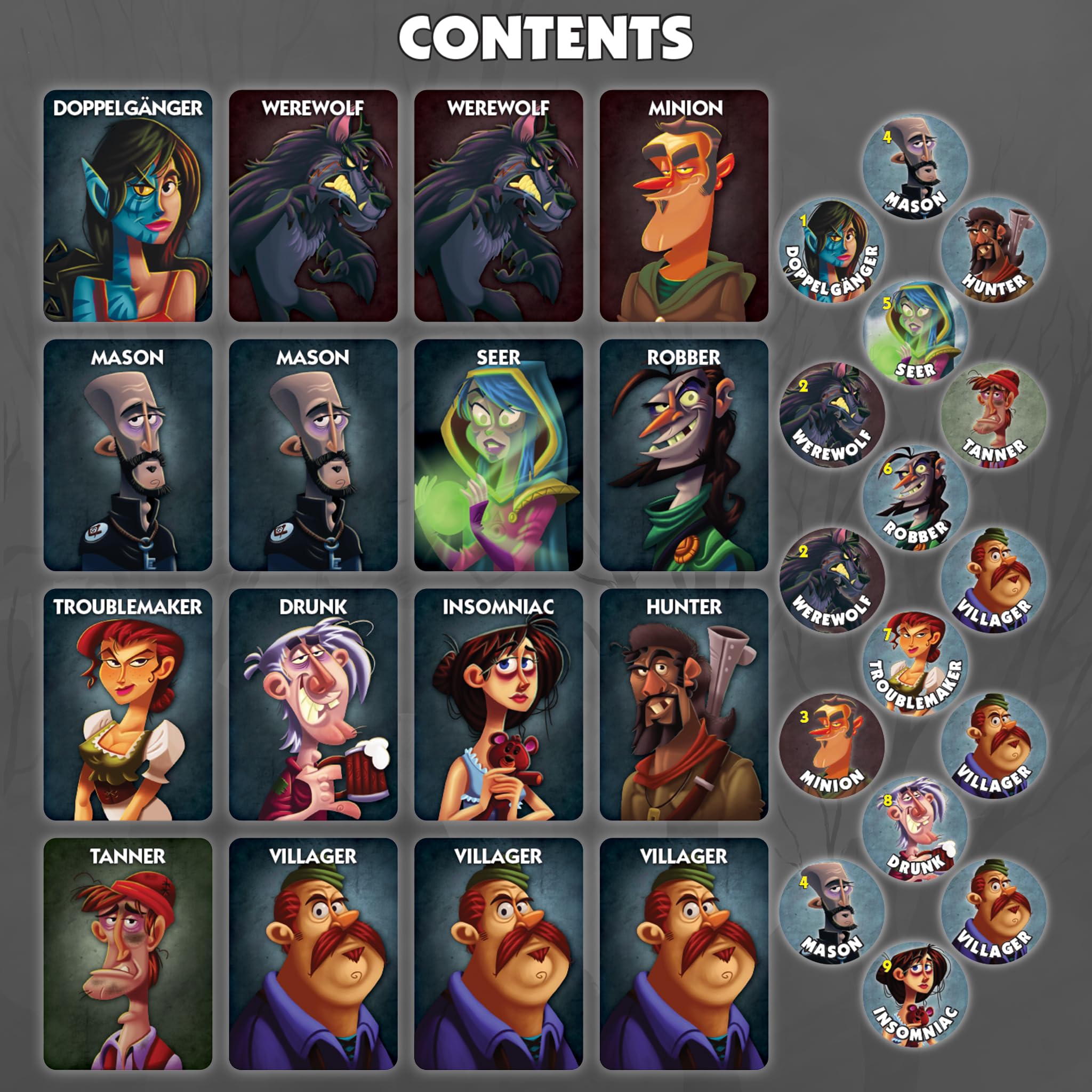 Bezier Games One Night Ultimate Werewolf Board Game | Ages 8+ | 3-10 Players | 10 Min Playtime