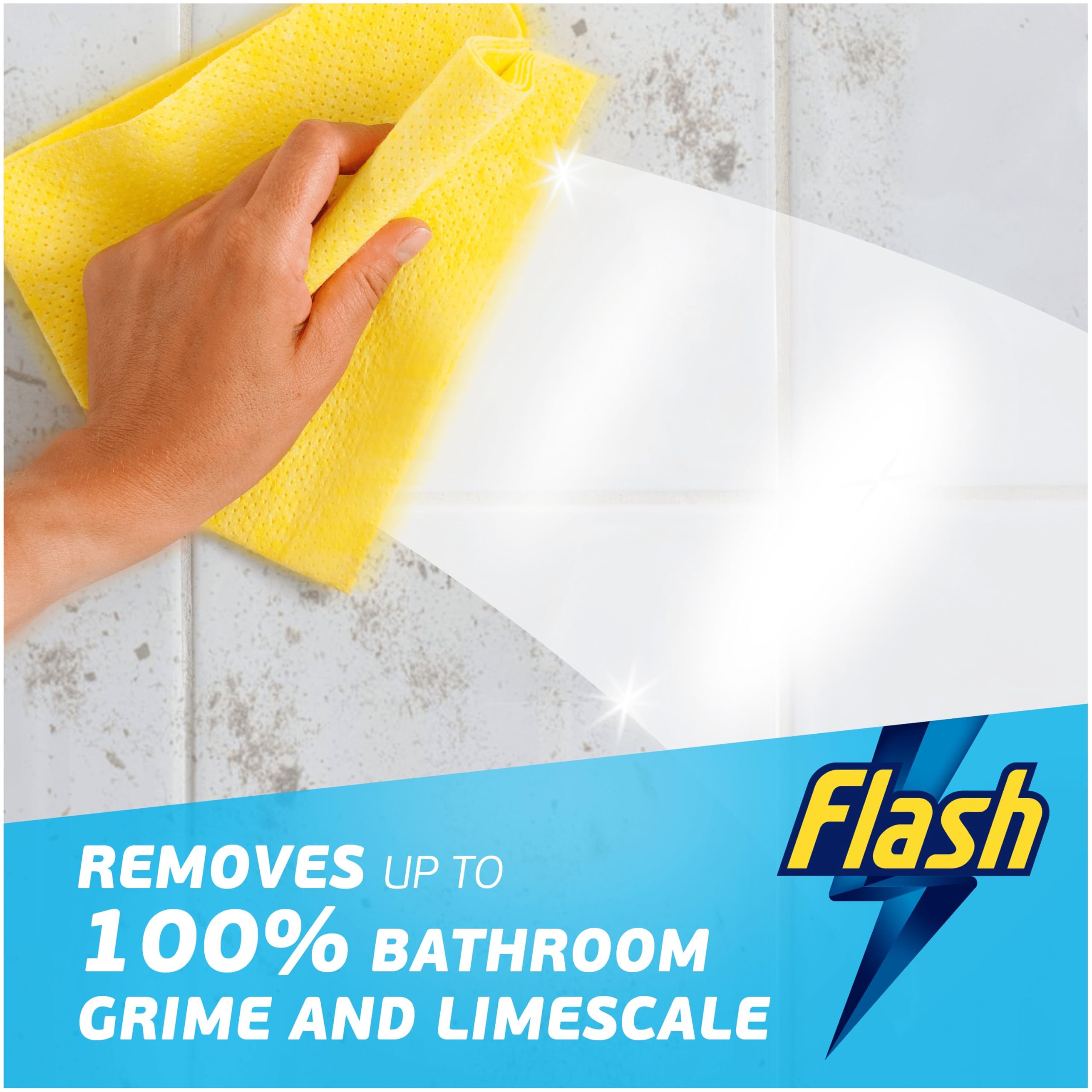 FLASH Bathroom Anti-Bac Spray Cleaner - 800 ml | Kills 99.9% Bacteria | Streak-Free Shine