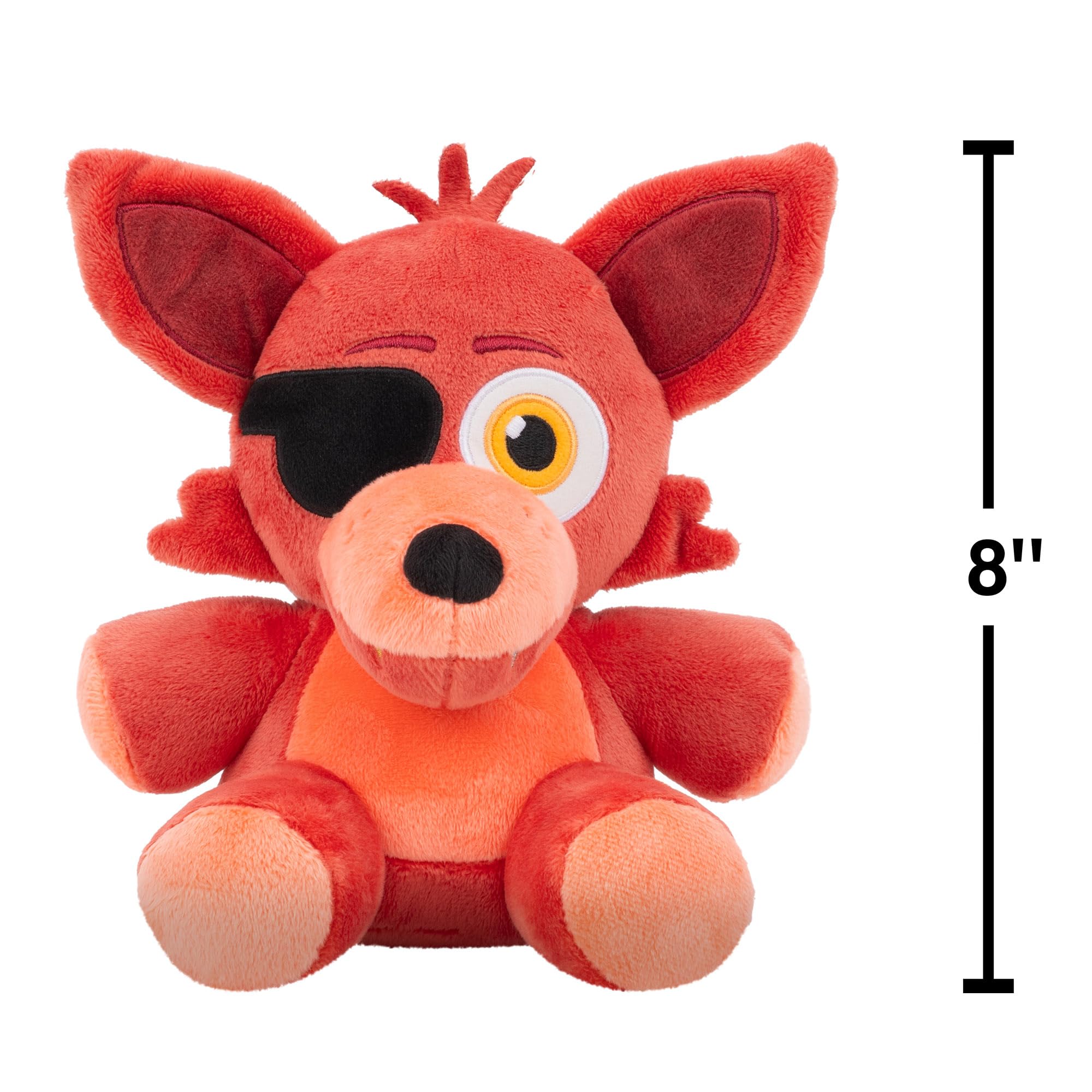 Five Nights at Freddy's Classic Foxy Plush - 8-Inch Glow-in-the-Dark Eyes Plush Toy