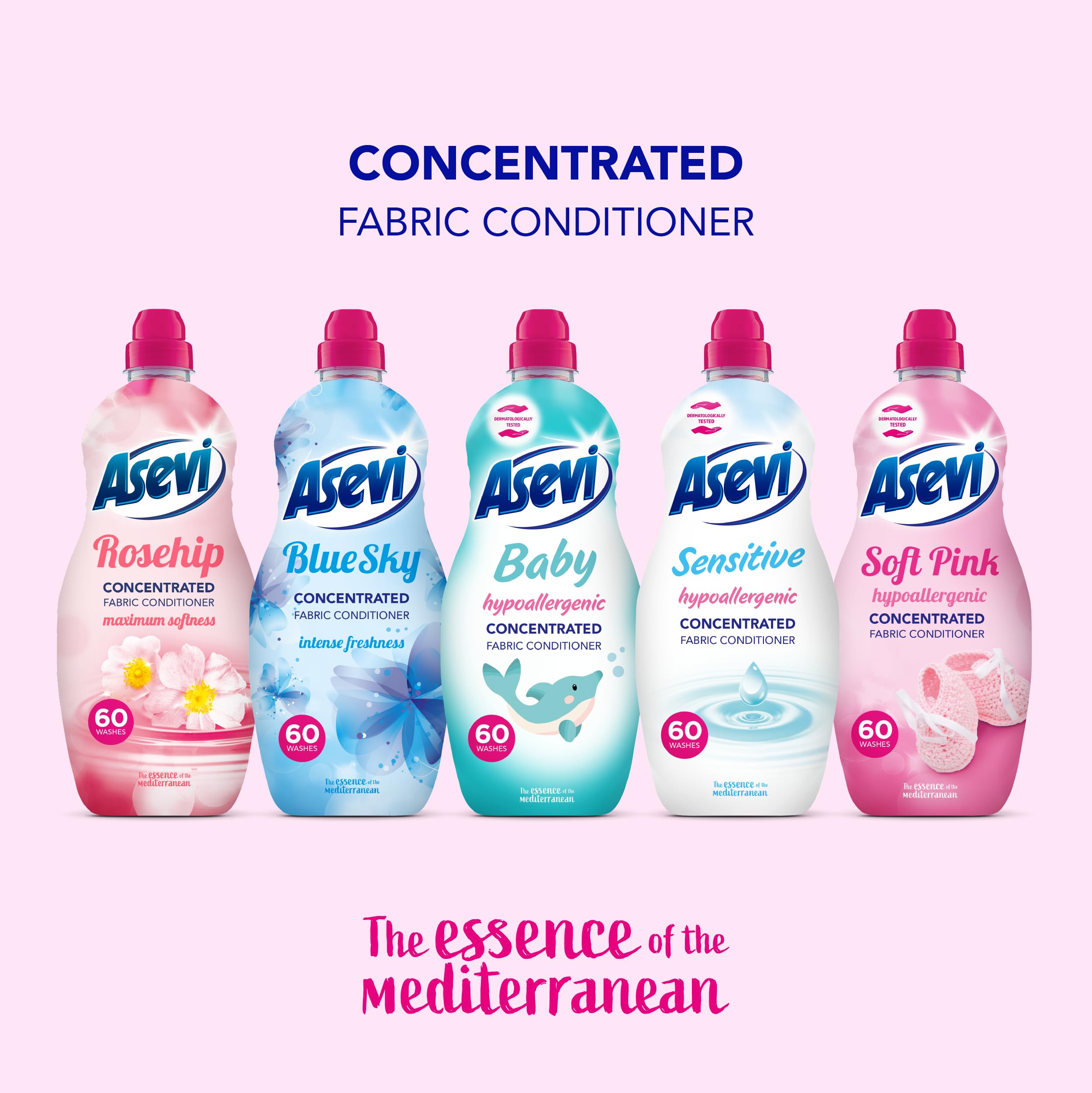 Asevi - Sensitive Fabric Conditioner Liquid (1.38L, 60 Washes) 6