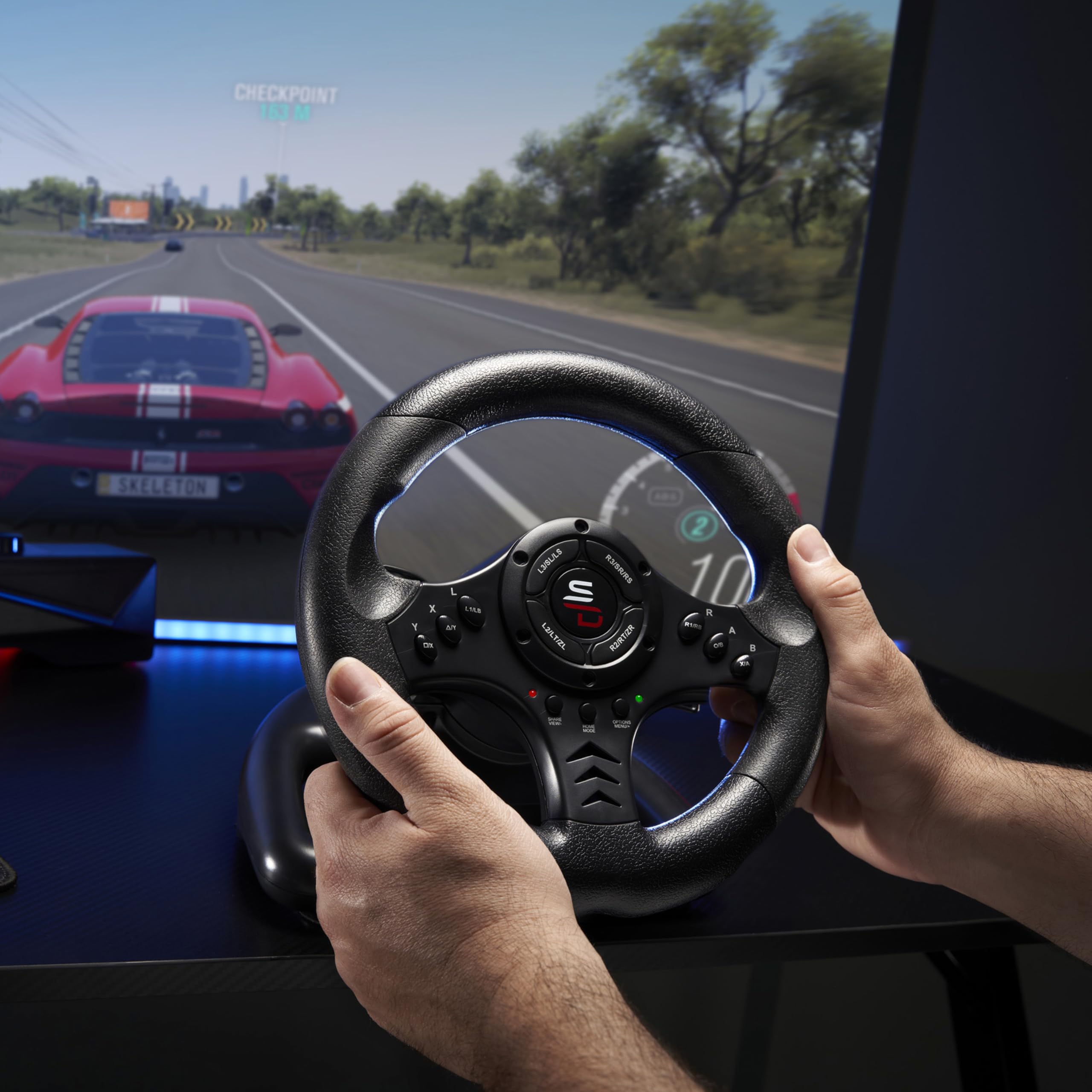 Superdrive SV450 Racing Steering Wheel with Pedals & Paddle Shifters for Xbox, PS4, Switch, PC 10