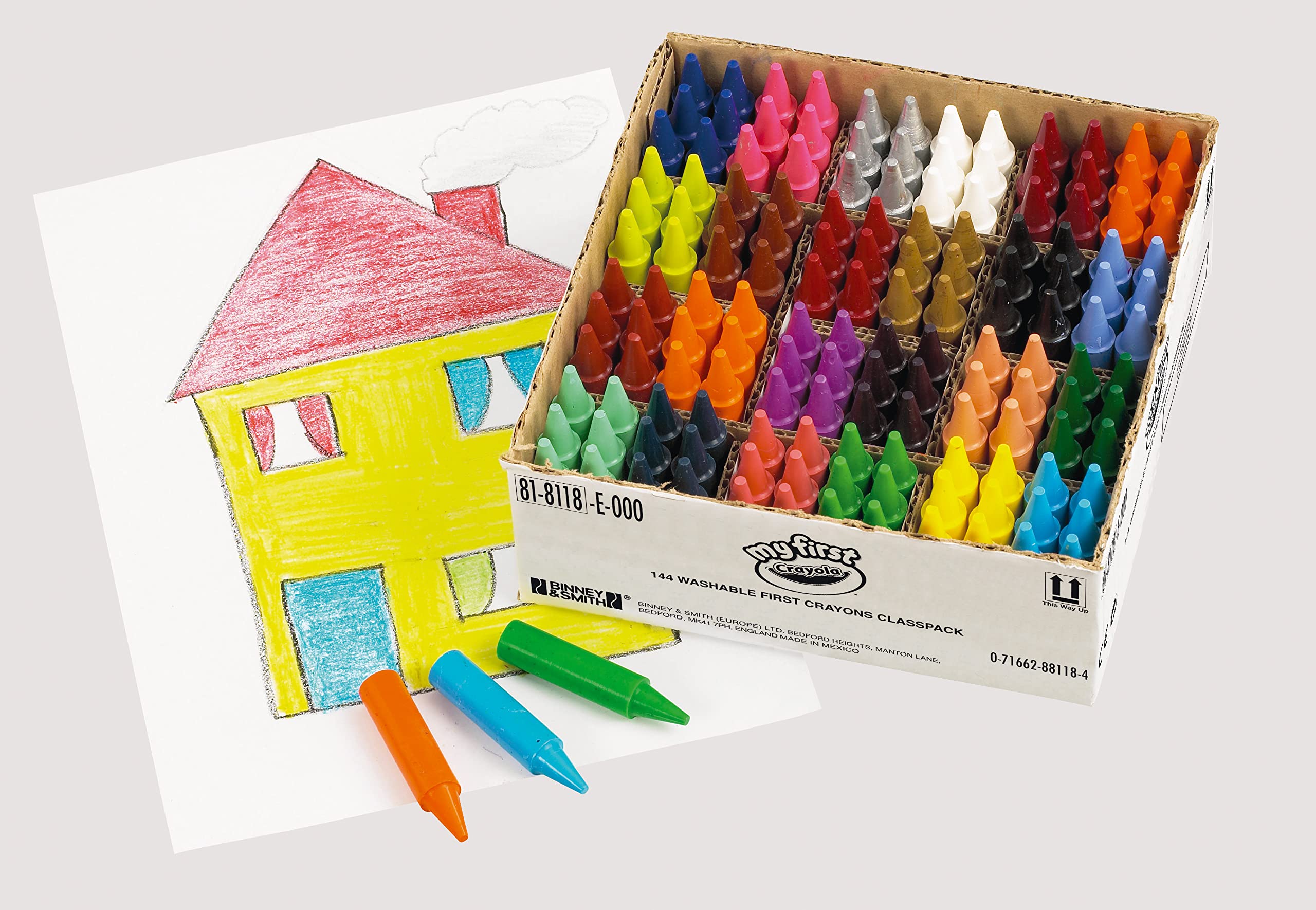 CRAYOLA MyFirst Crayons - Assorted Colours (Pack of 144) | Easy Grip for Toddlers | Washable