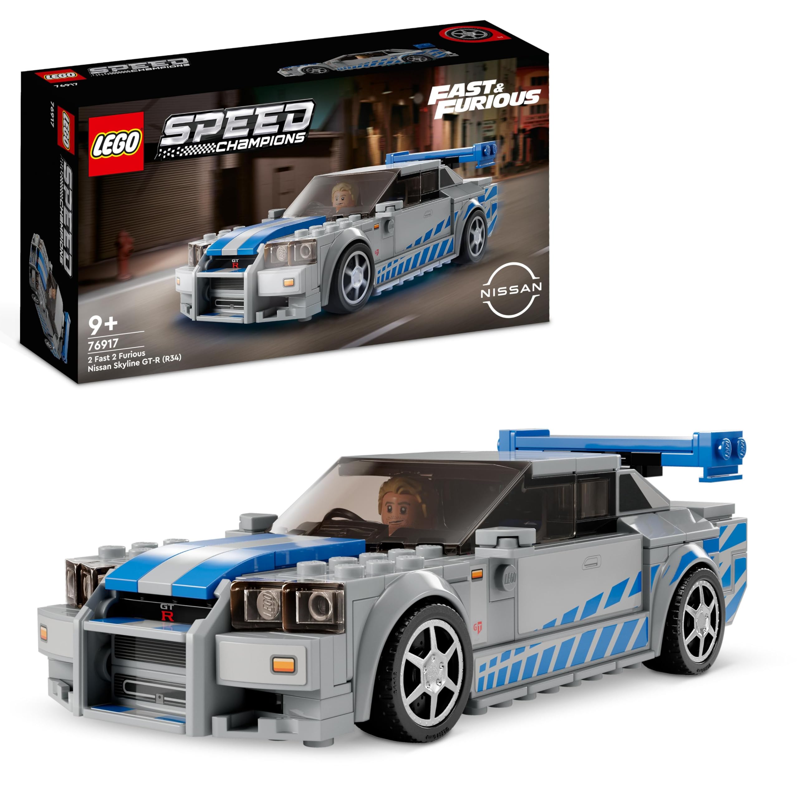 LEGO Speed Champions 76917 2 Fast 2 Furious Nissan Skyline GT-R (R34) Building Set | Ages 9+ 1