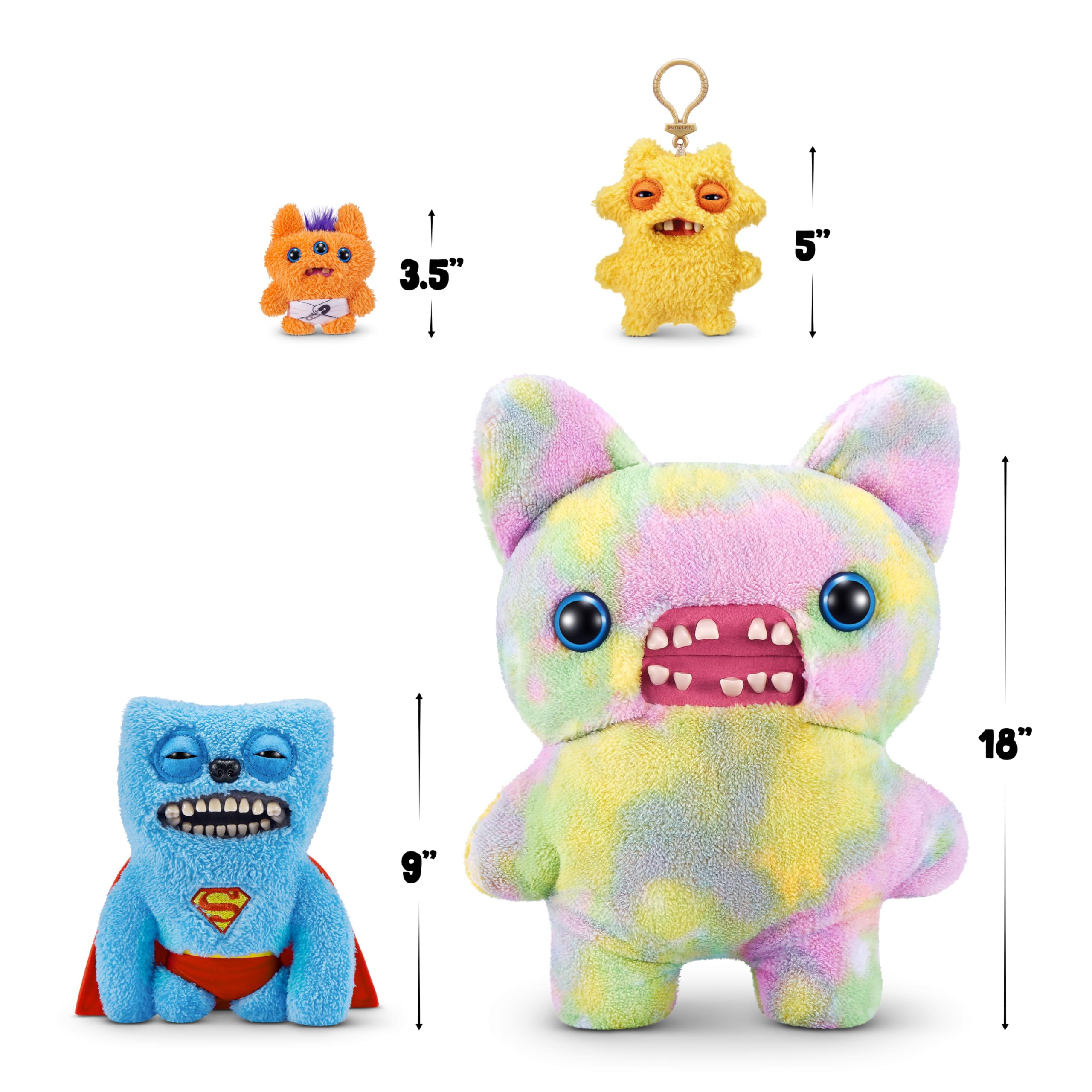 Fuggler x DC 9-inch Superman Plush Toy - Soft Ugly Monster Doll for Kids & Adults