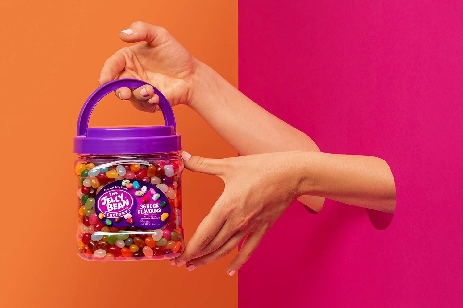 The Jelly Bean Factory Huge Flavours, 1.4kg Gourmet Jelly Beans Jar 6