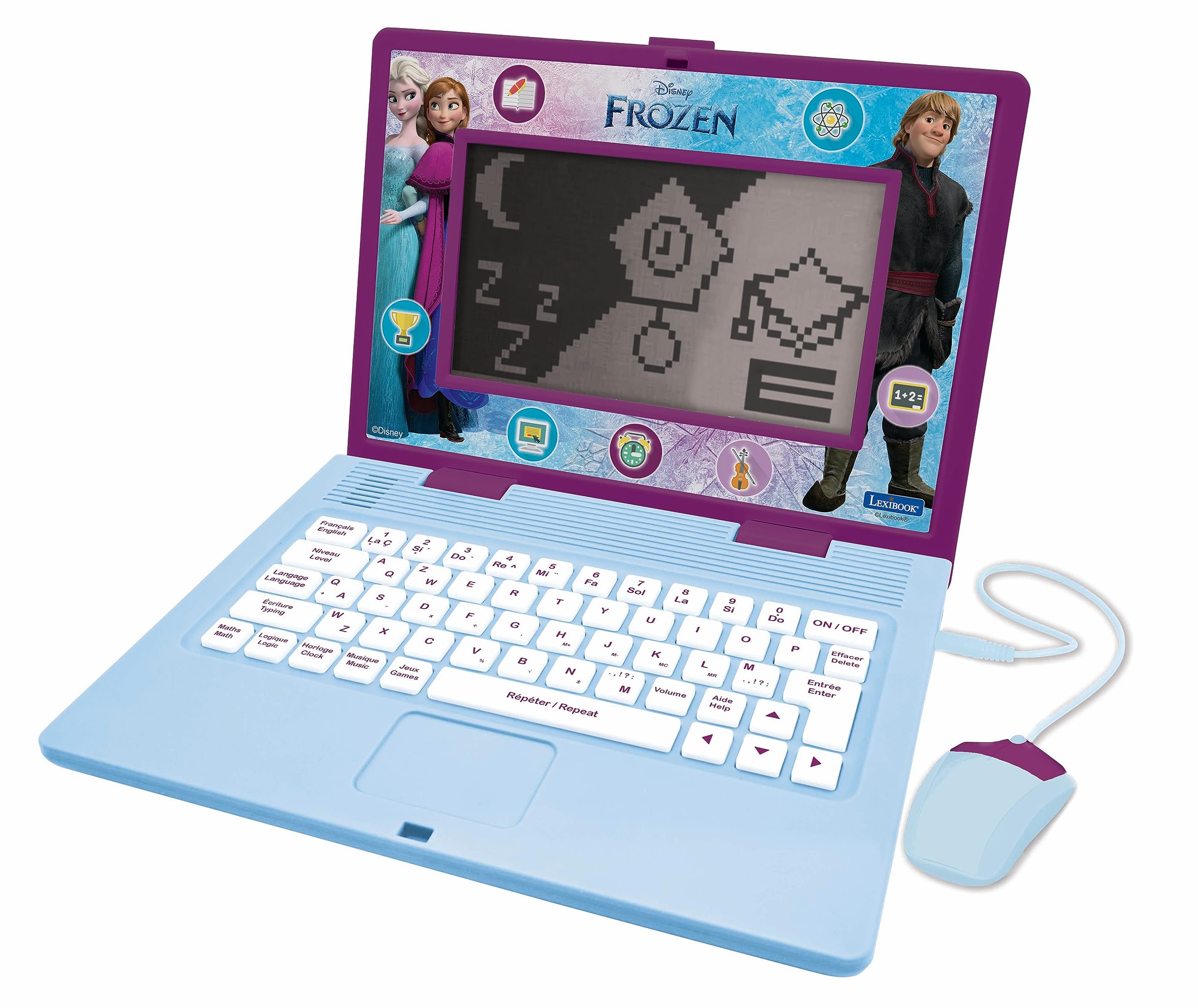 LEXIBOOK Frozen Bilingual Educational Laptop - English & French Learning for Kids 7