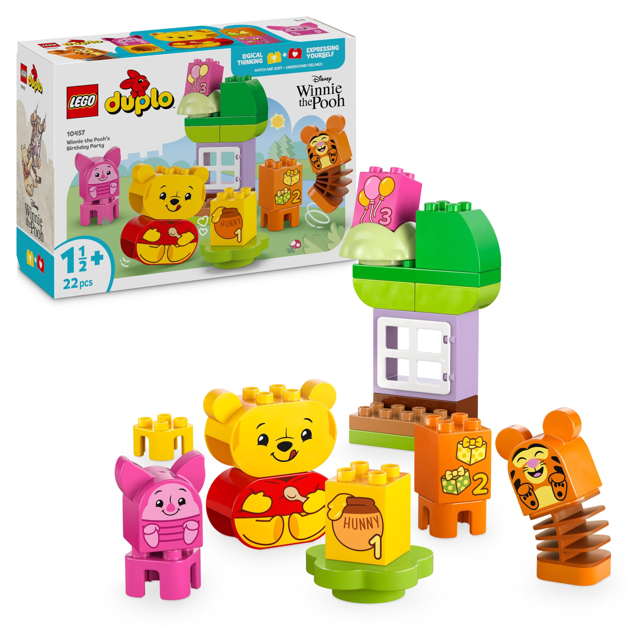 LEGO DUPLO Disney Winnie the Pooh’s Birthday Party Building Toy | Ages 1.5+ | Model 10457