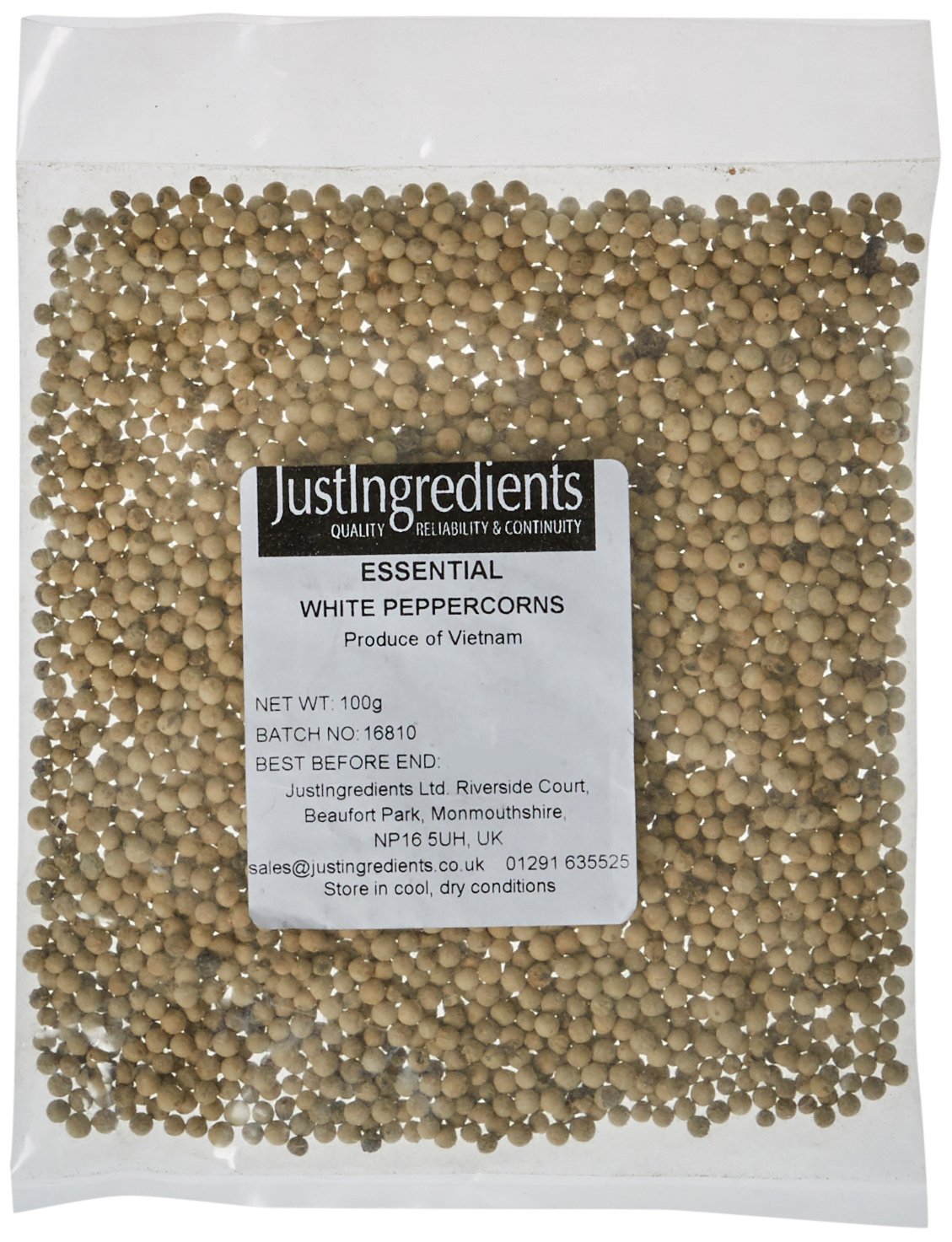 JustIngredients - White Peppercorns Whole (100g)