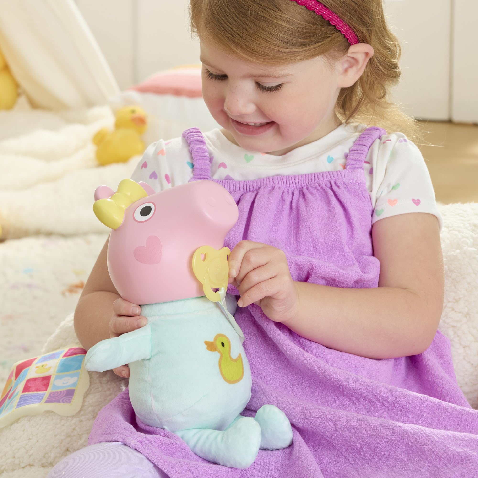 Peppa Pig Oinks and Snuggles Evie Interactive Baby Doll - 20+ Sound Effects, Ages 3+ 6