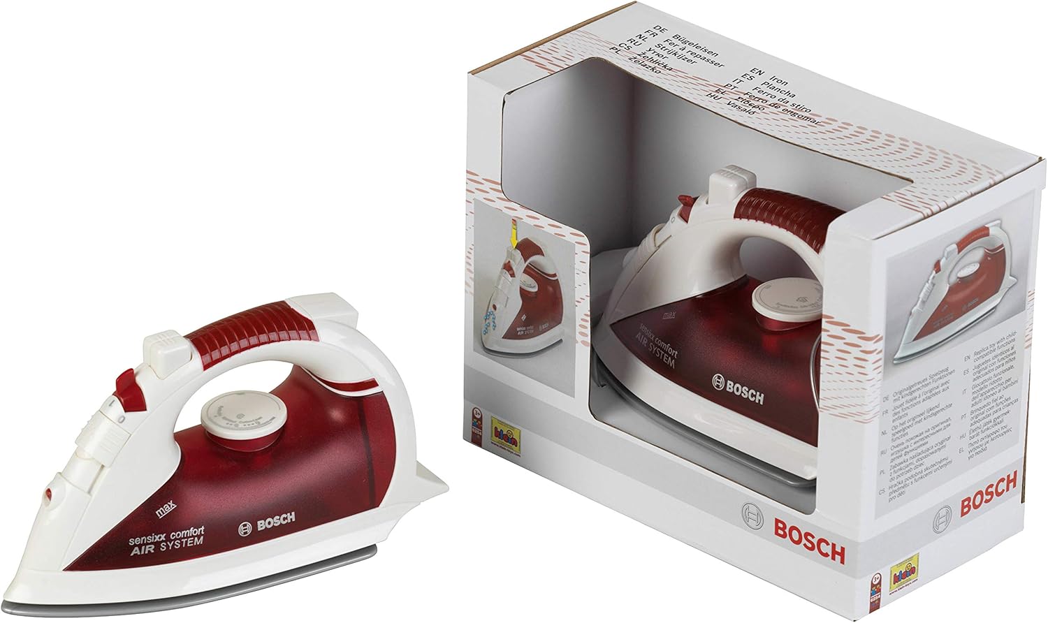 Theo Klein 6254 Bosch Iron Toy - Water Spray Function, Pretend Play for Kids 3+ 4