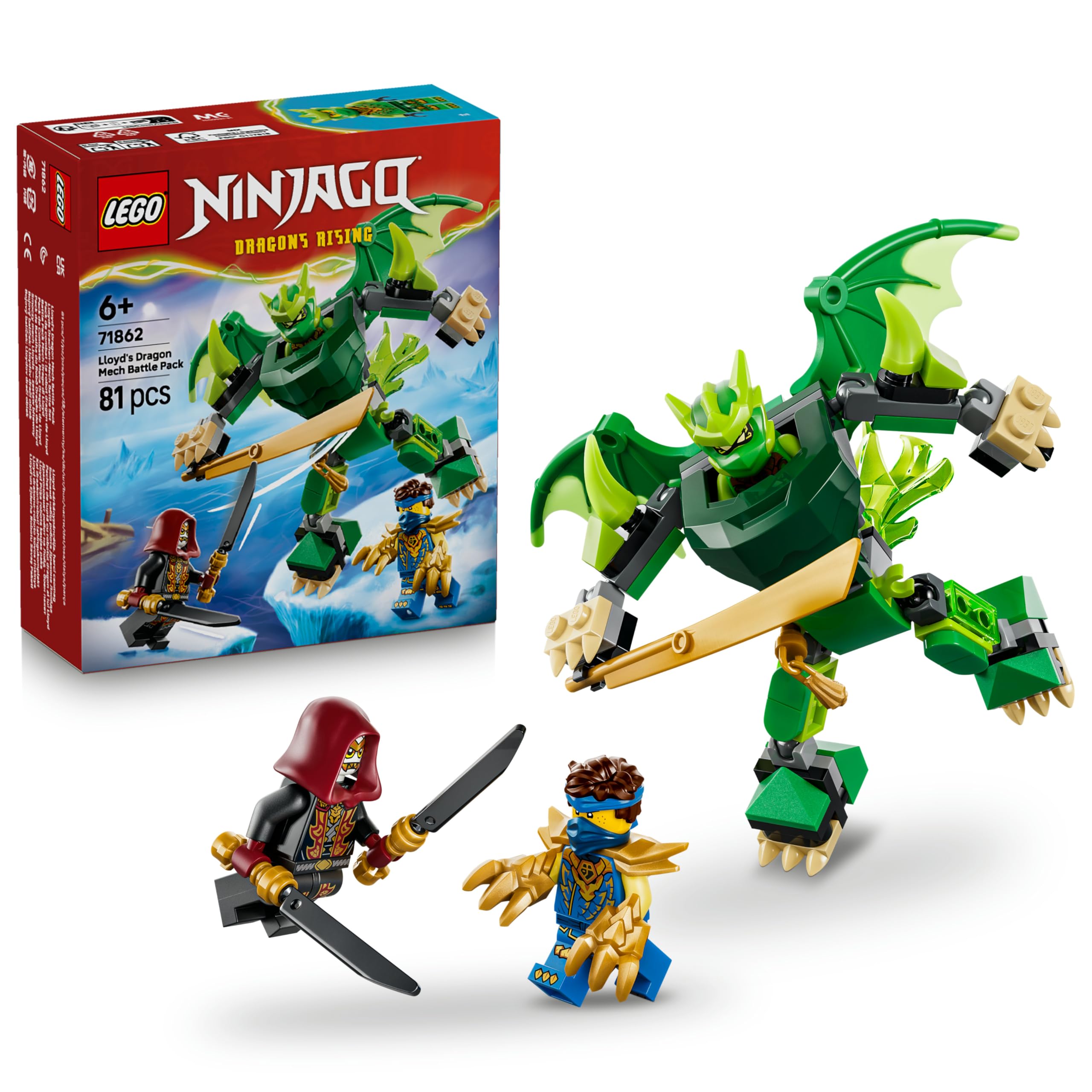 LEGO NINJAGO Lloyd's Dragon Mech Battle Pack 71862 Building Set for Ages 6+