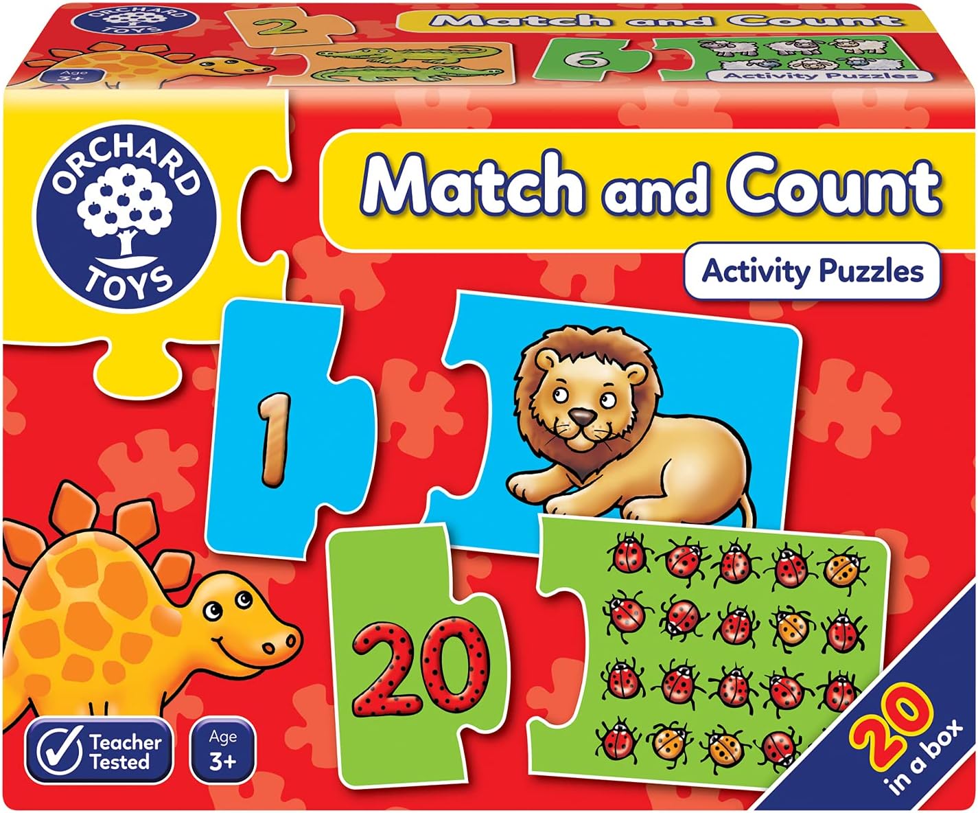 Orchard Toys Match and Count Jigsaw Game - First Number Puzzles for Ages 3+