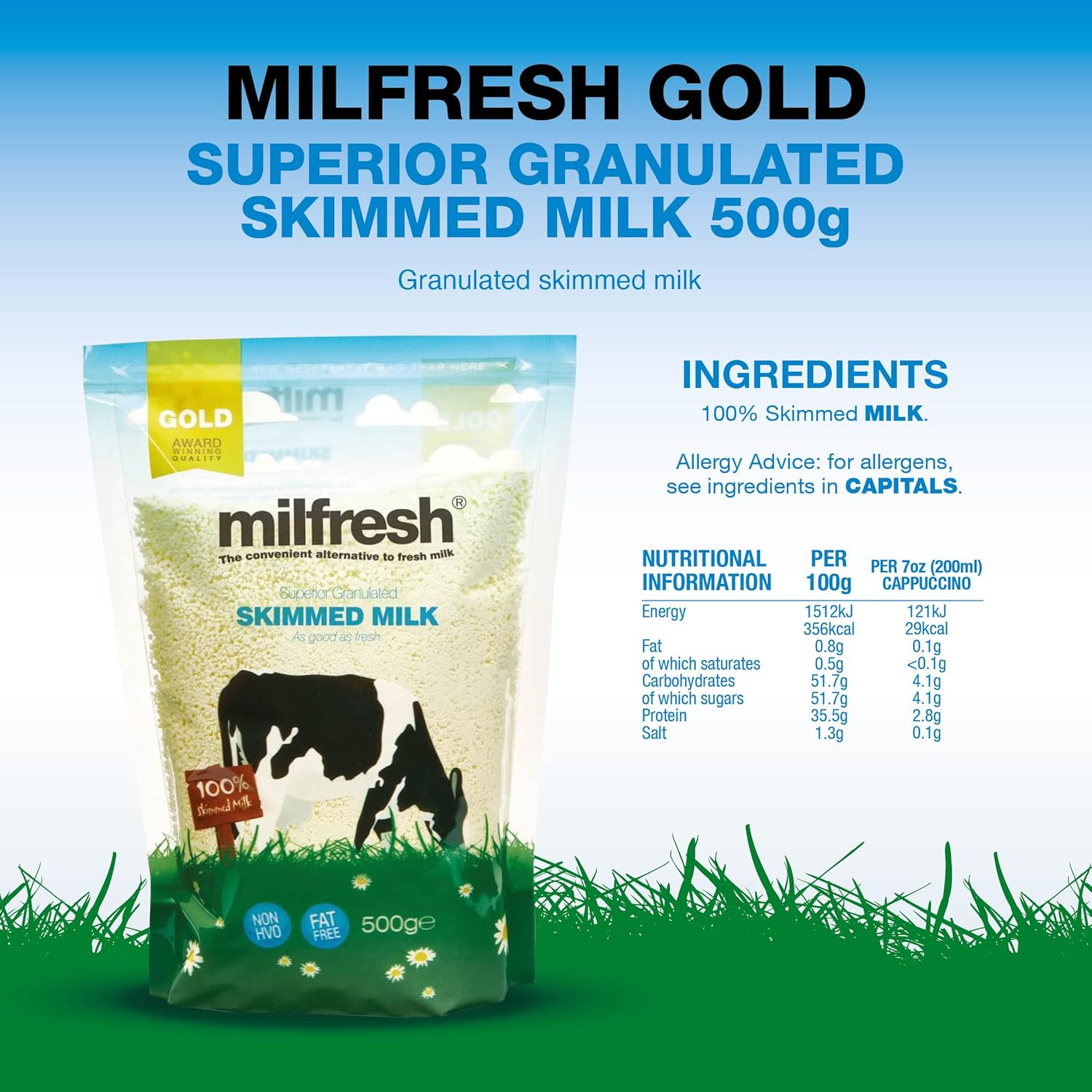 Milfresh Gold Superior Granulated Skimmed Milk 500g 7
