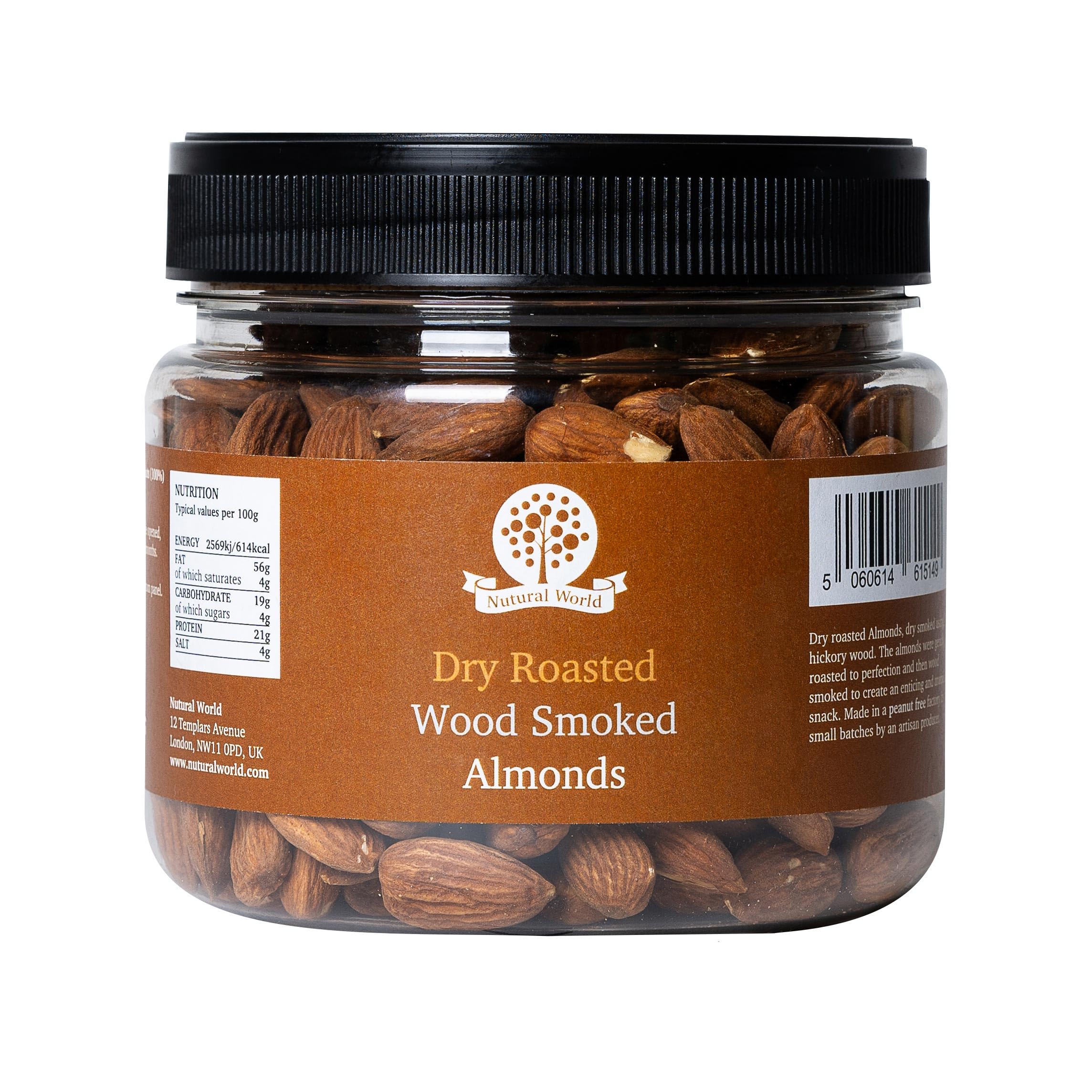Nutural World - Dry Roasted Wood Smoked Almonds - Unsalted (500g) - Great Taste Award Winner 6