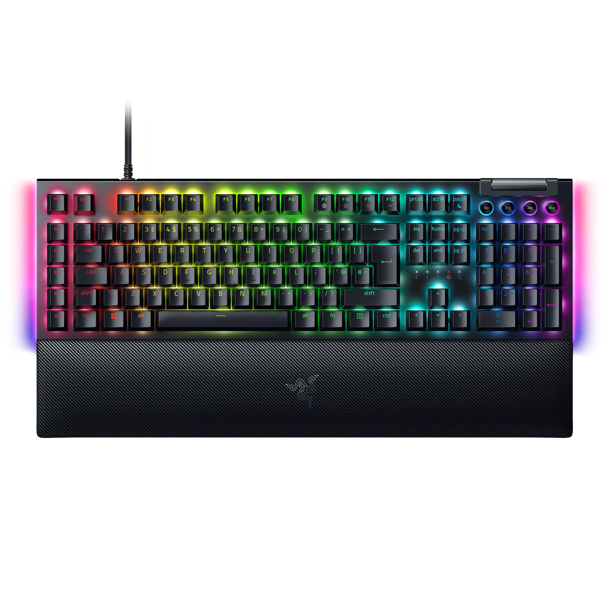 Razer BlackWidow V4 Mechanical Gaming Keyboard - Green Clicky Switch | Chroma RGB | UK Layout