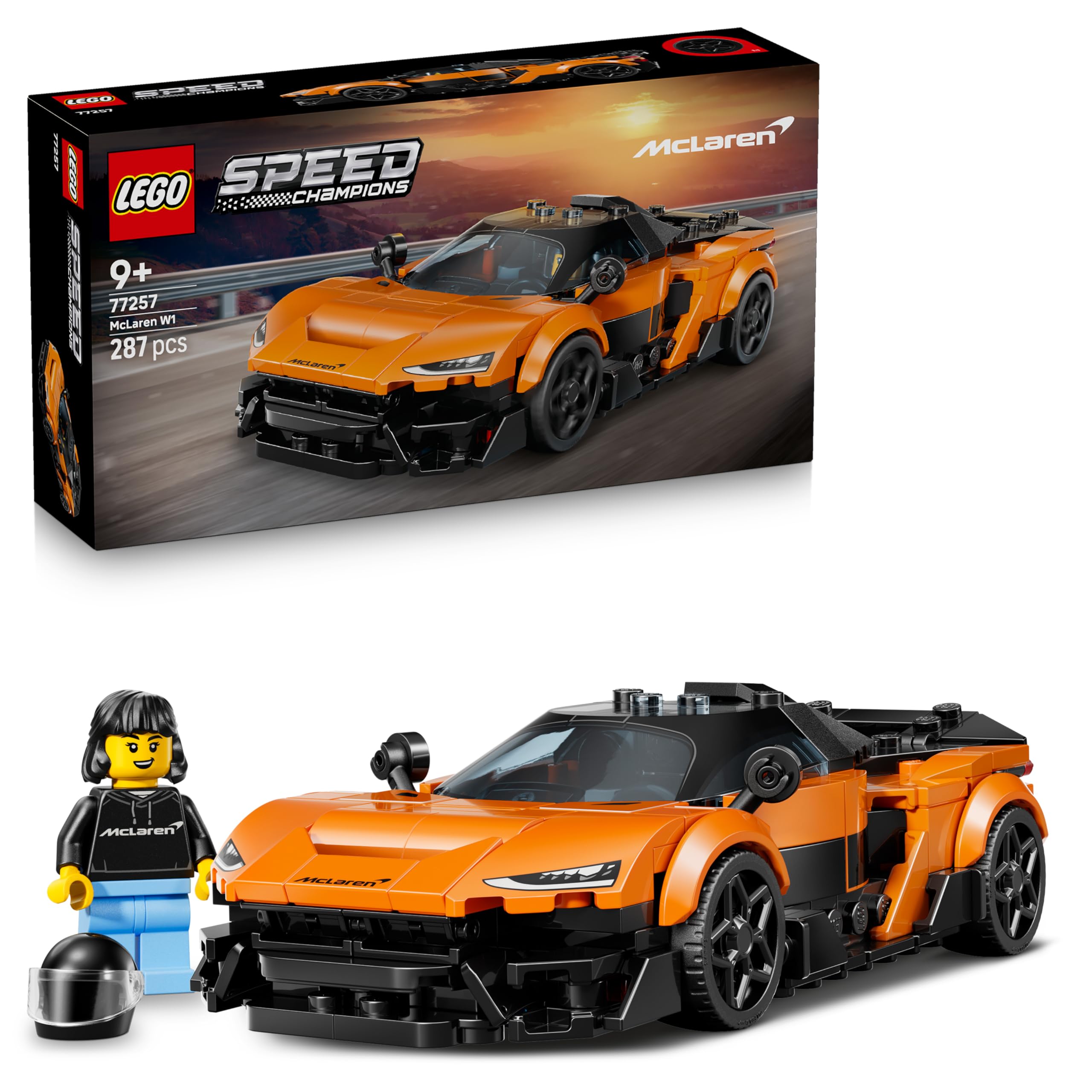 LEGO Speed Champions McLaren W1 Supercar Toy Model Kit 77257 for Ages 9+