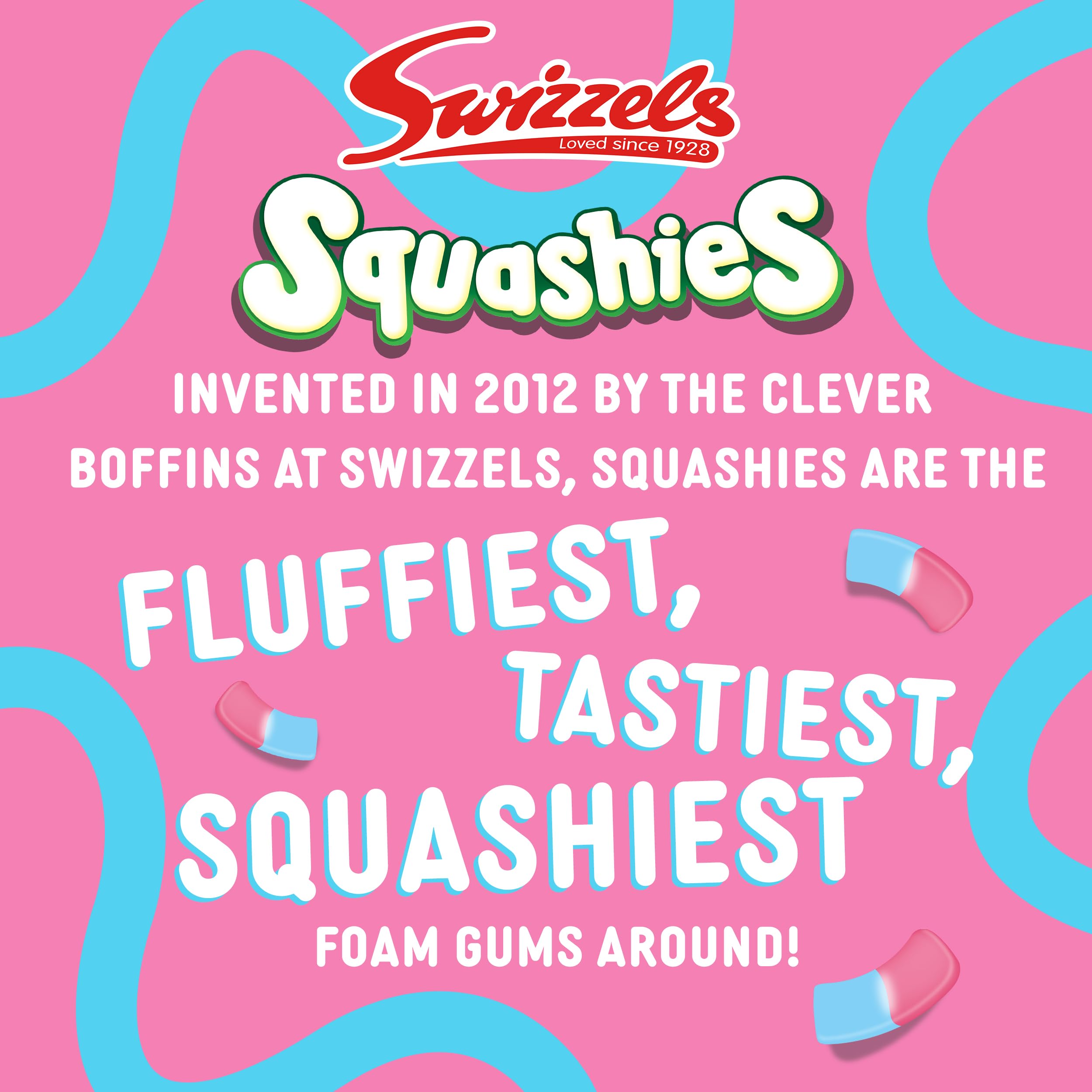 Swizzels Squashies Bubblegum Flavour Chewy Sweets - 140g Single Pack 6
