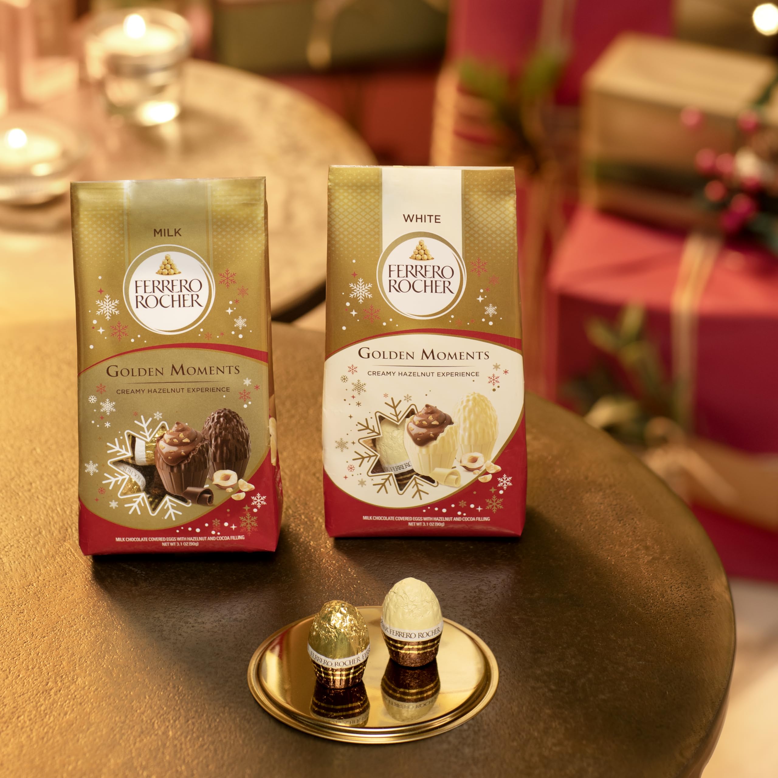 Ferrero Rocher Golden Moments Milk Chocolate Hazelnut Treats 90g Bag 8