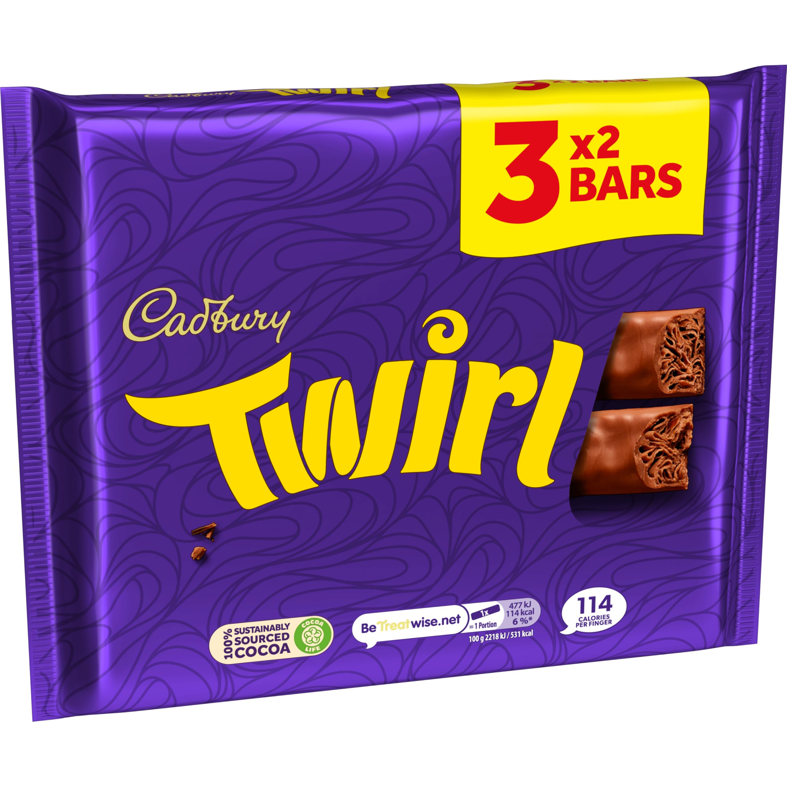 Cadbury - Dairy Milk Twirl Chocolate Bar Multipack 129g 5