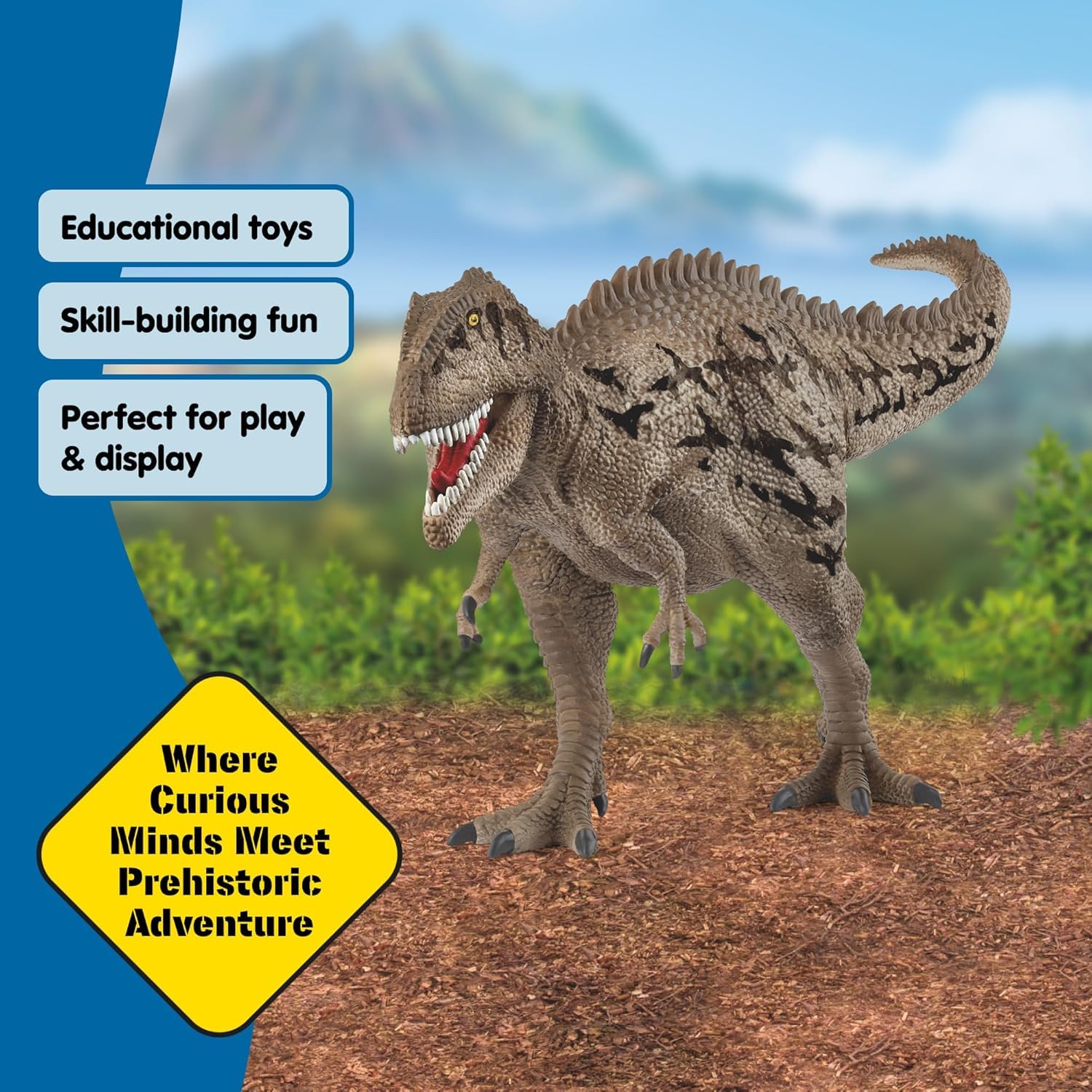 Schleich 15048 Carcharodontosaurus Dinosaur Figurine - Realistic Prehistoric Play Figure for Ages 3+ 15