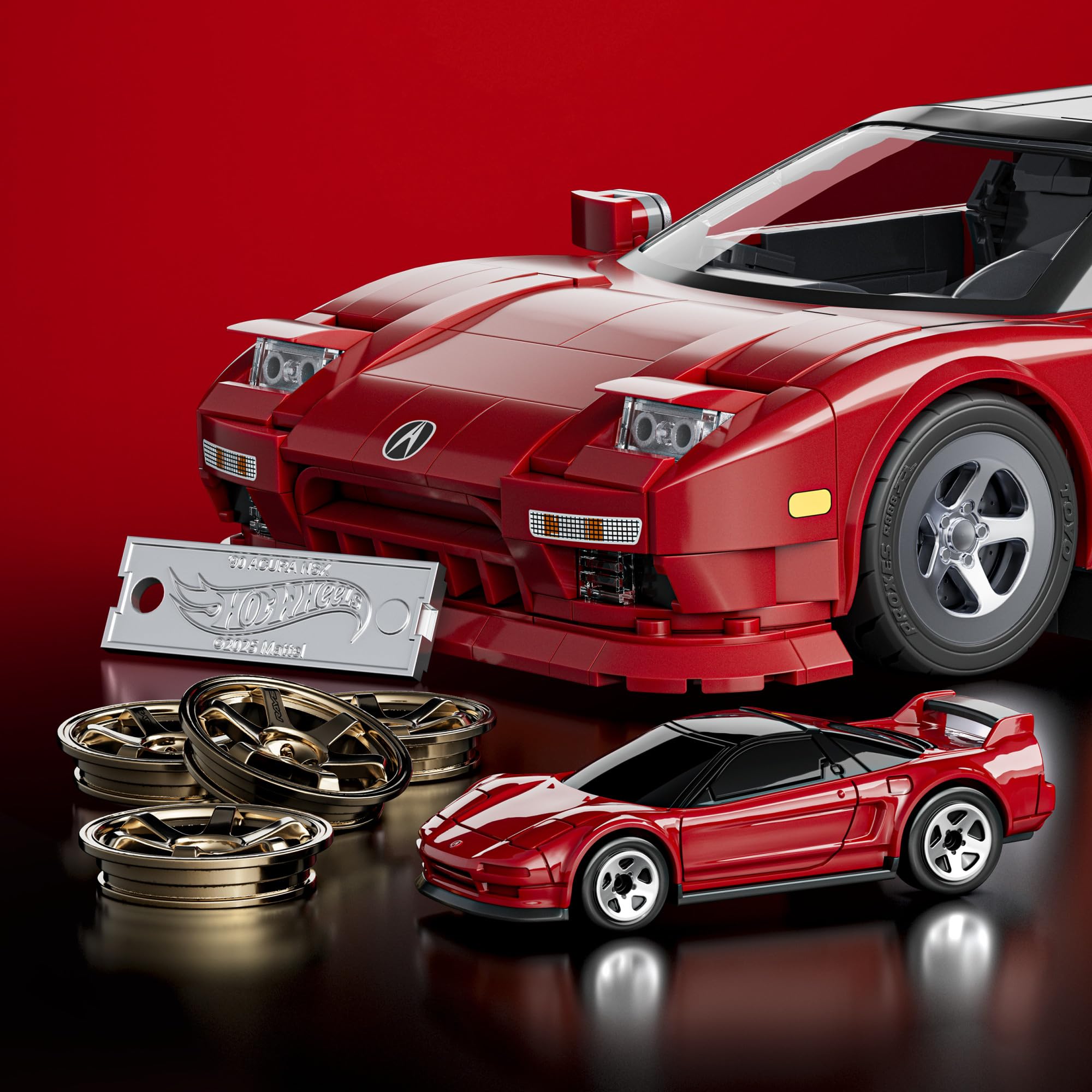Mattel Brick Shop Hot Wheels Elite Series '90 Acura NSX Building Set - 871-Piece Vehicle Model for Ages 10+ 4