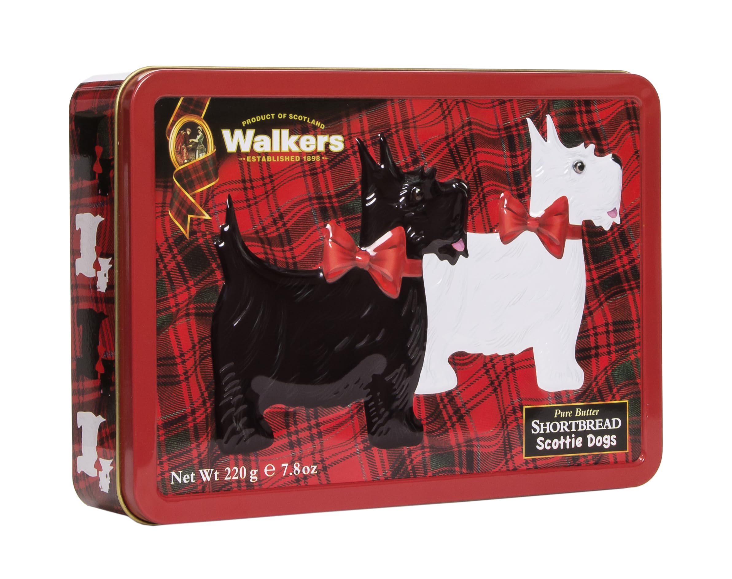 Walkers Shortbread Rocking Scottie Keepsake Tin - Scottie Dog Pure Butter Shortbread, 220g