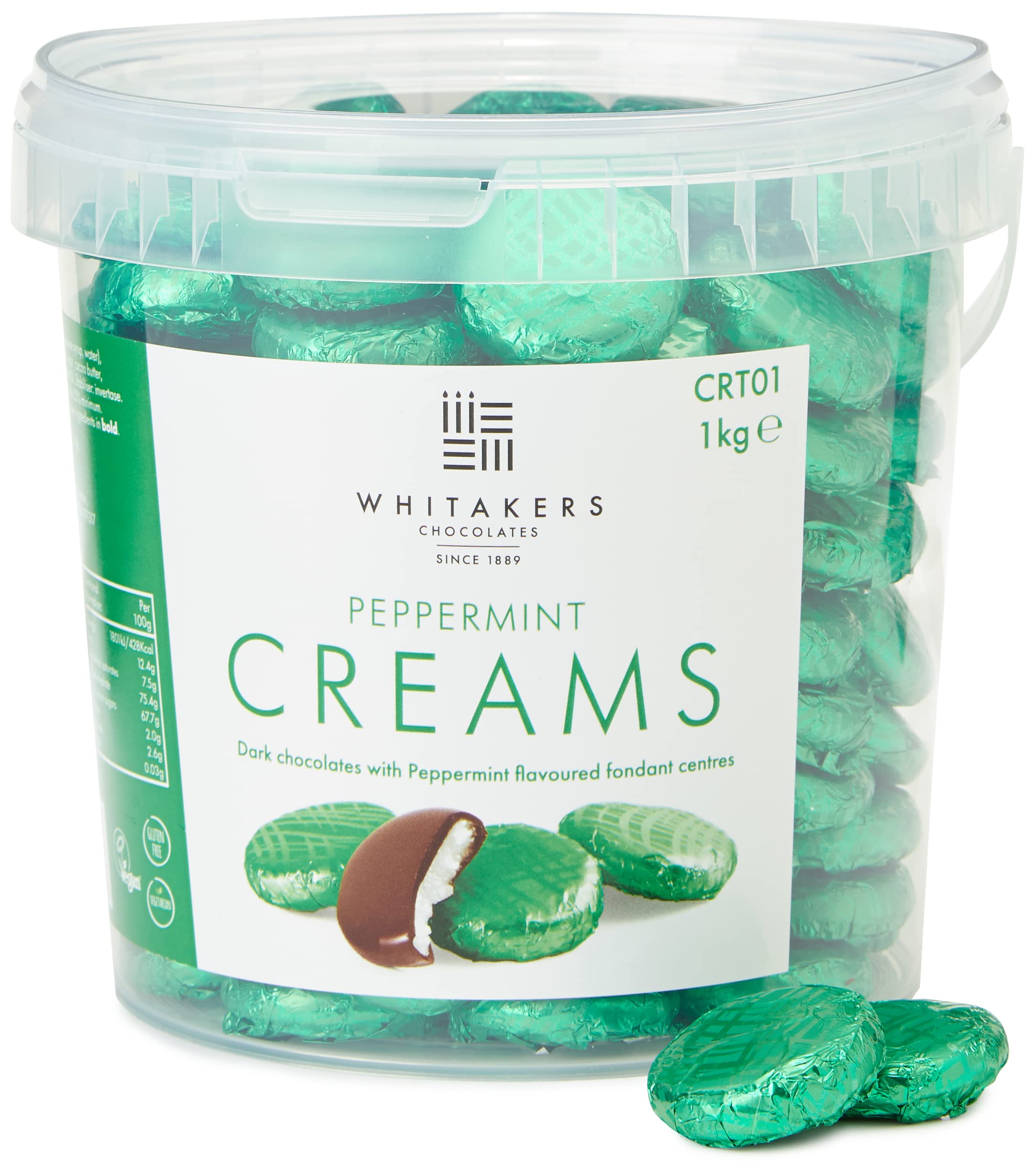 Whitakers Crème Mint Creams 1 Kg - Dark Chocolate Covered Mint Creams