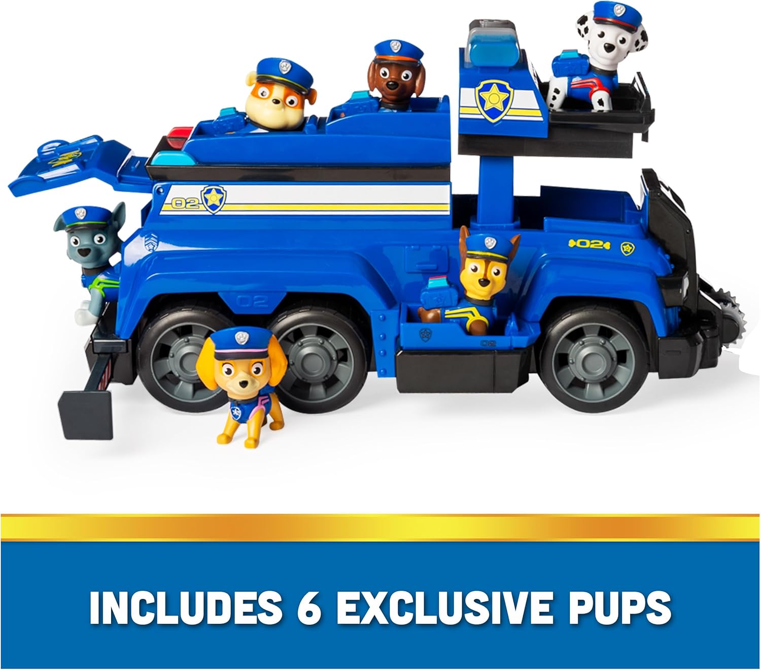 Paw Patrol Team Cruiser - Large Vehicle with 6 Action Figures for Ages 3+ 4