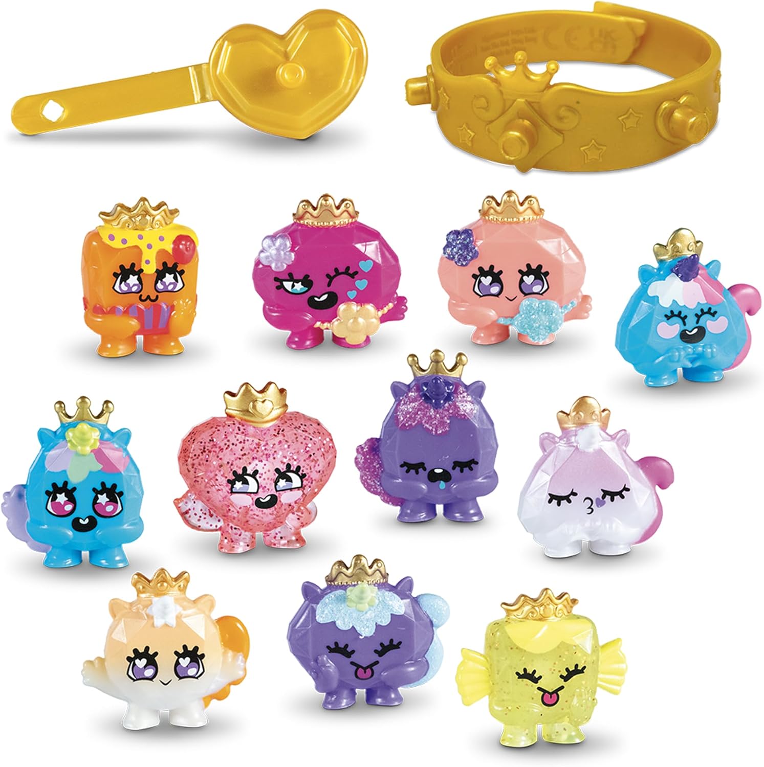 Bandai Pinky Promise The Royals 12 Pack - Gemmy Friends Collectible Set with Bracelet & Hair Clip 10
