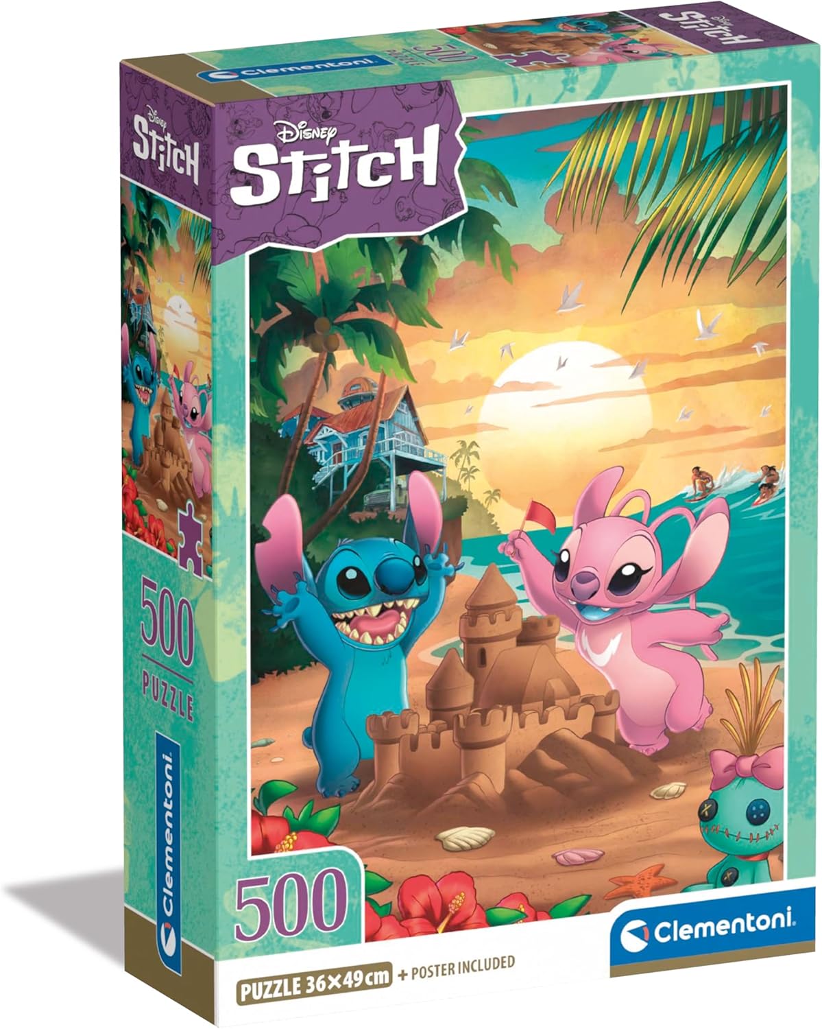 Clementoni Disney Stitch 500-Piece Jigsaw Puzzle for Adults