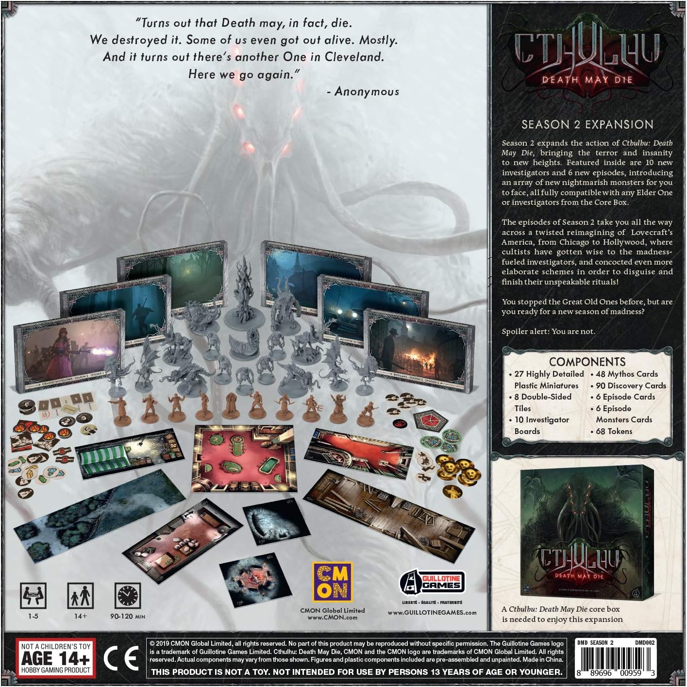 Cool Mini or Not Cthulhu: Death May Die Season 2 Expansion Board Game