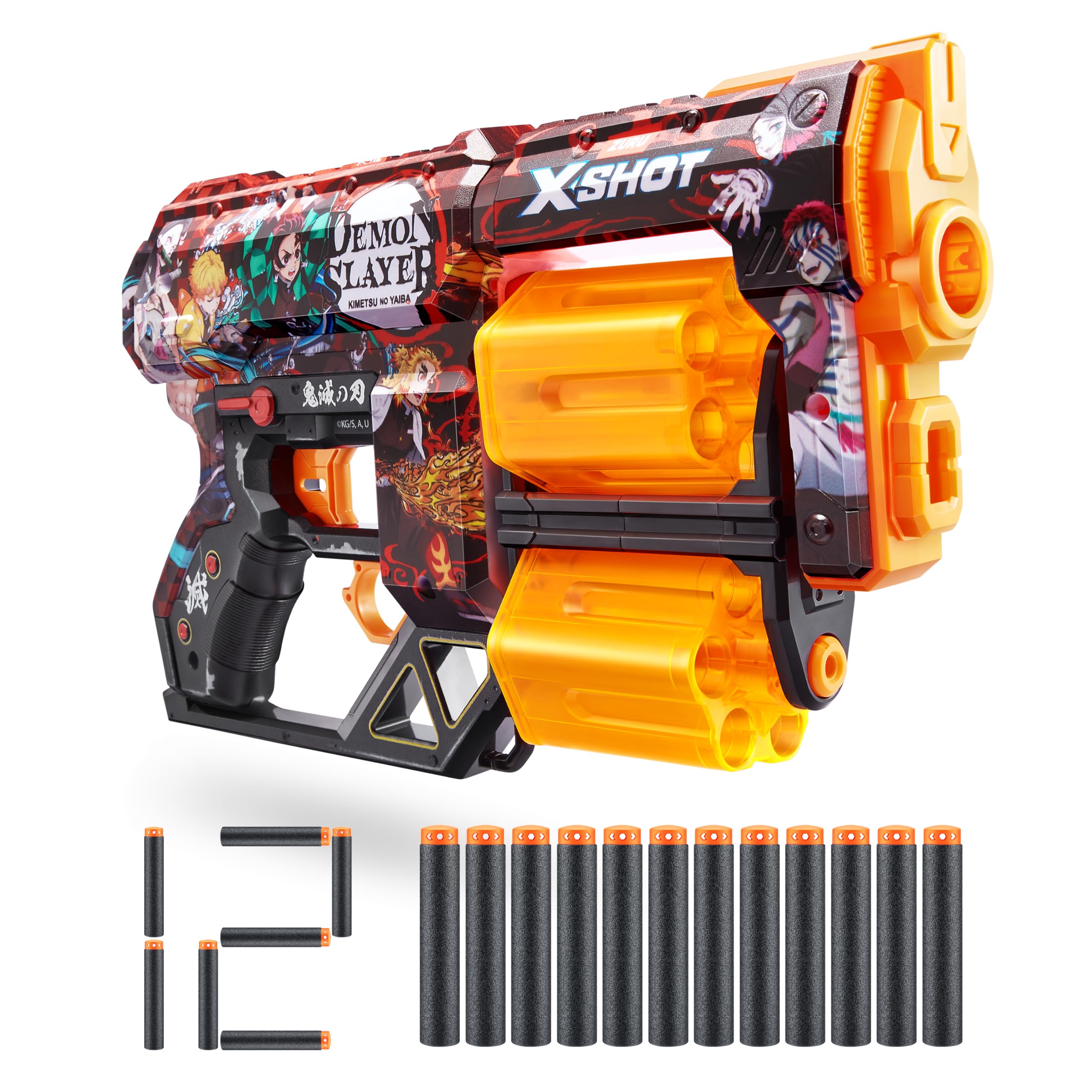 XSHOT Skins Dread Foam Blaster - Double Rotating Barrels, 12 Darts, 27m Range 6