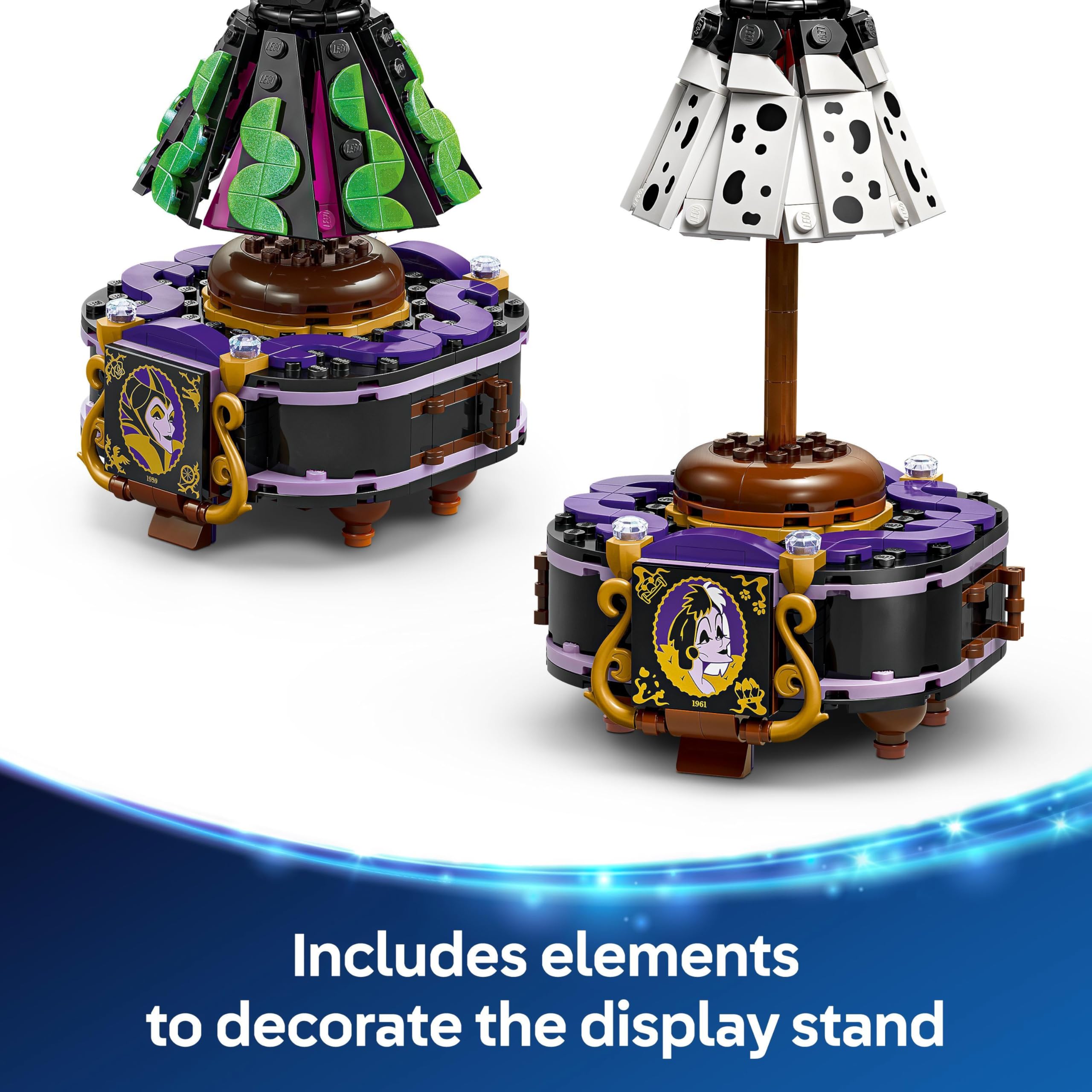 LEGO Disney Maleficent and Cruella De Vil Dresses Building Set - Creative Fashion Toy for 9+