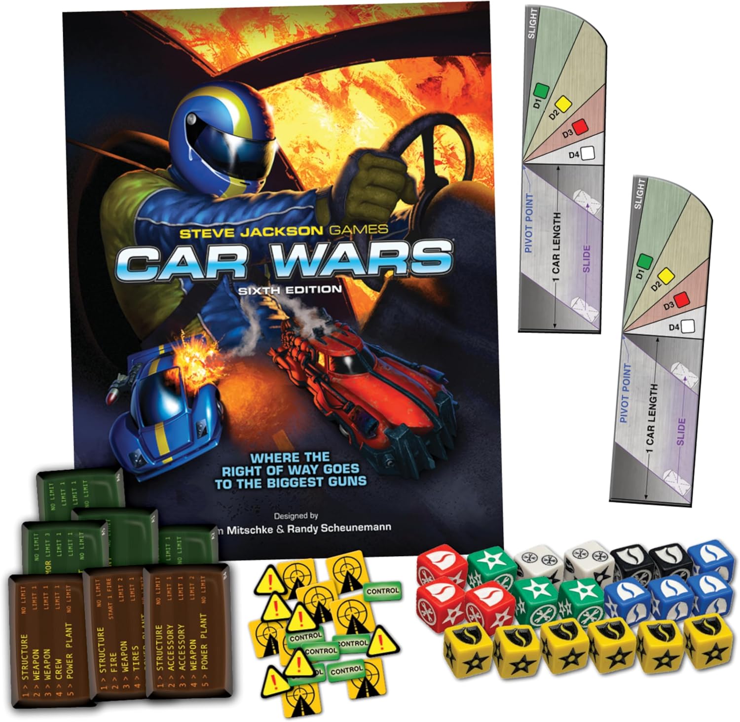 Steve Jackson Games Car Wars 2-Player Starter Set Orange/Purple 6th Edition 3