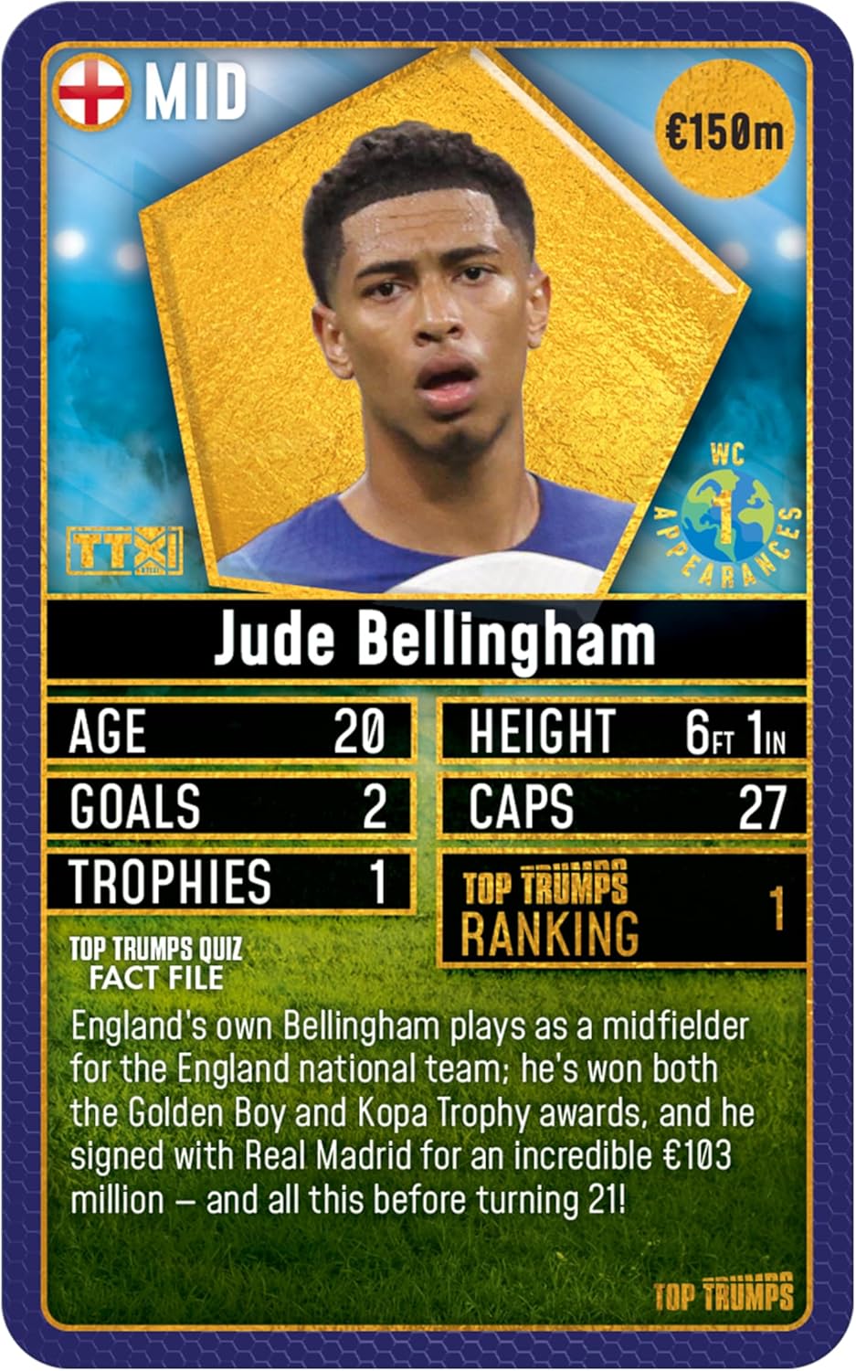 Top Trumps World Football Stars 200 Card Game Pack 1 5