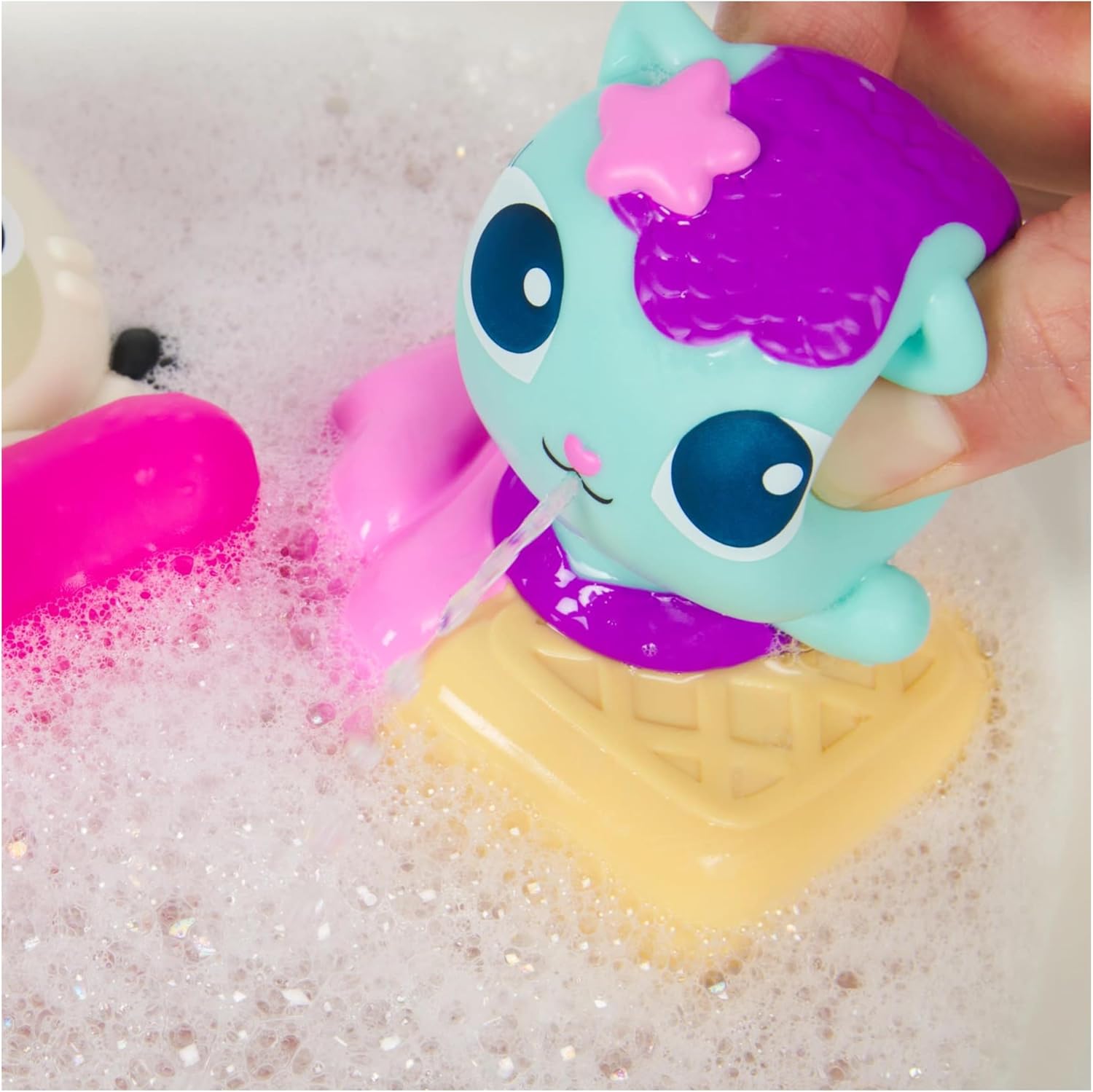 Gabby's Dollhouse: Mercat and Pandy Paws Bath Squirters - Floating Water Toys for Kids 3