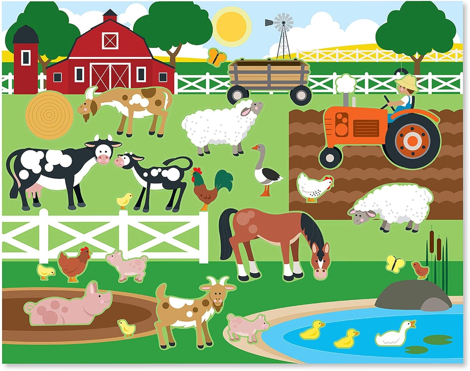 Melissa & Doug Habitats Reusable Sticker Pad - 150 Stickers & 5 Scenes - Educational Activity for Ages 3+ 5