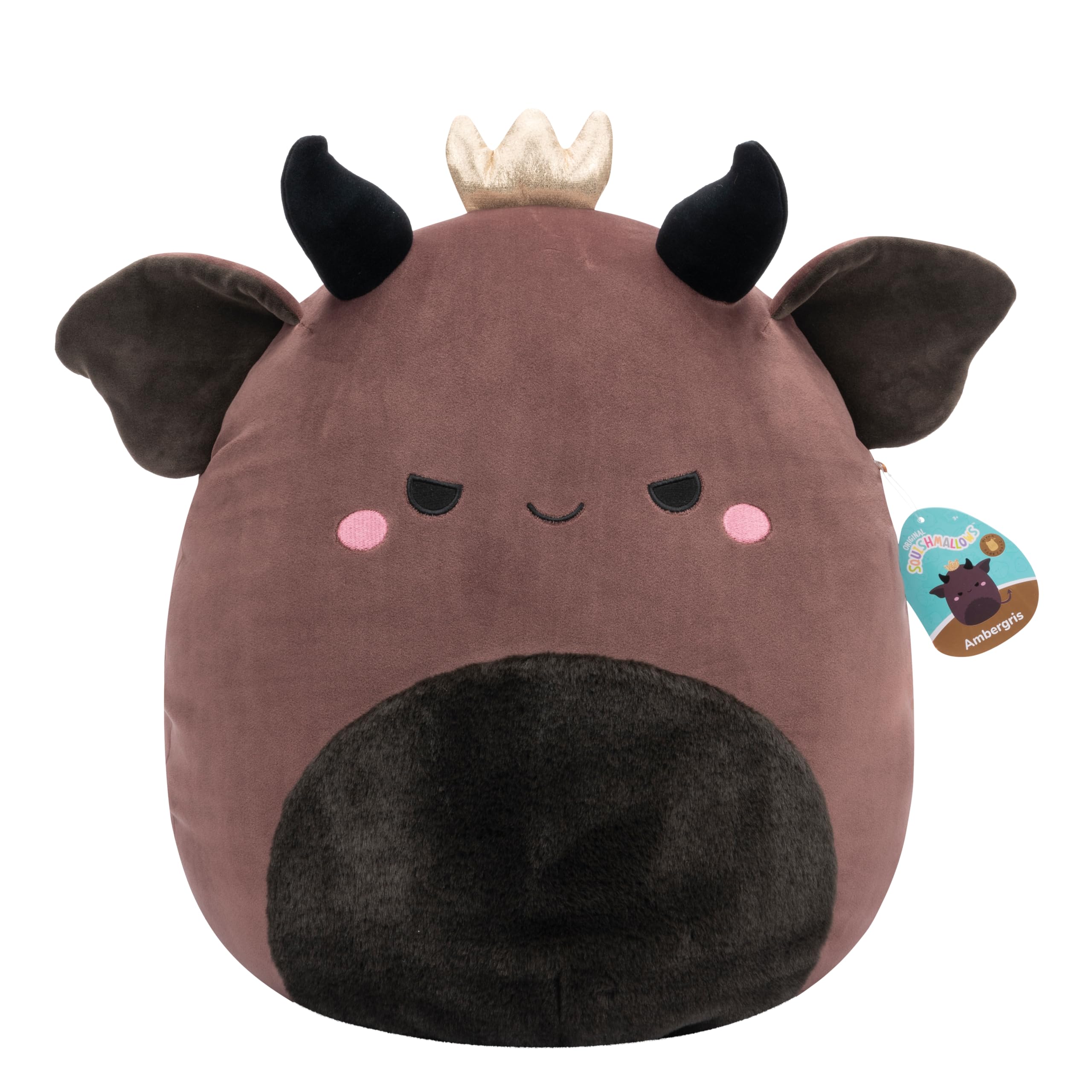 Squishmallows Original Ambergris - Burgundy Goblin King 16-Inch Plush