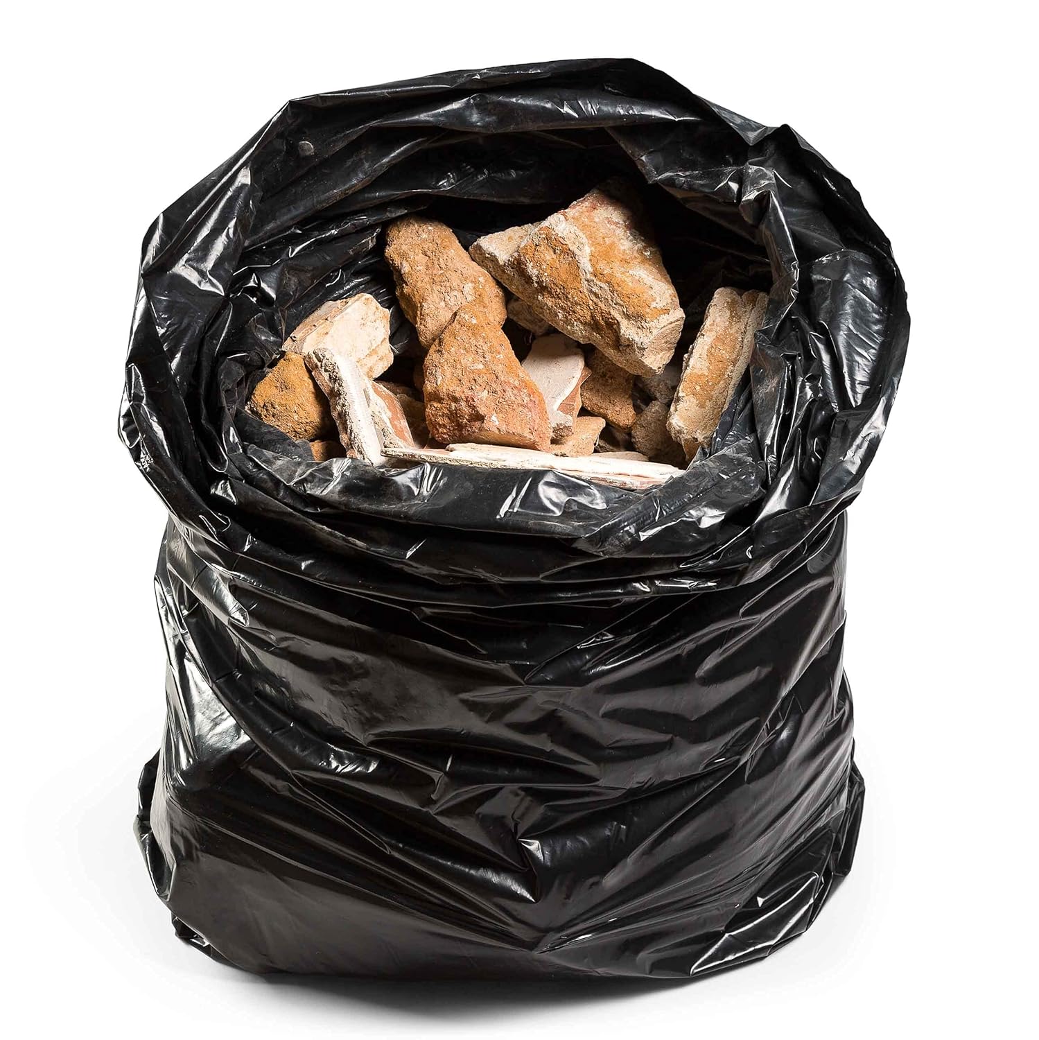 Relevo - Large Black Heavy Duty Bin Bags 150L, 100kg Weight Resistance, Weld-Free Rubble Sacks 3
