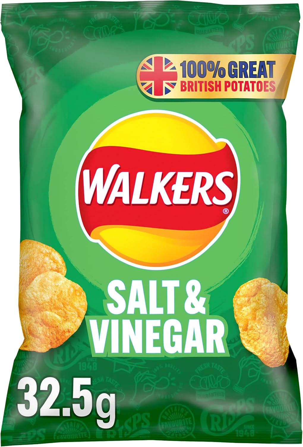 Walkers Salt & Vinegar Crisps 32.5g (Case of 32) 6