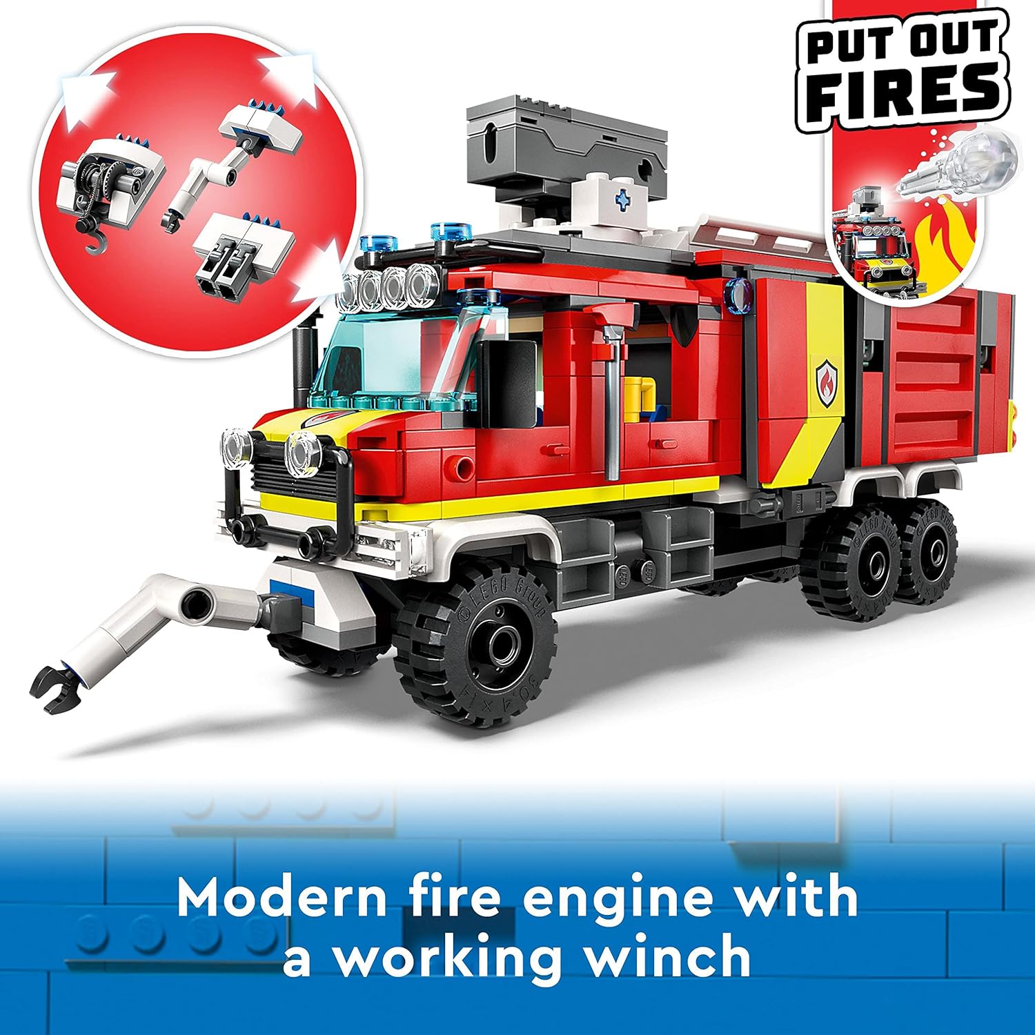 LEGO City Fire Command Unit Set - Ultramodern Fire Engine with Drones, 502-Piece Rescue Playset for Ages 7+